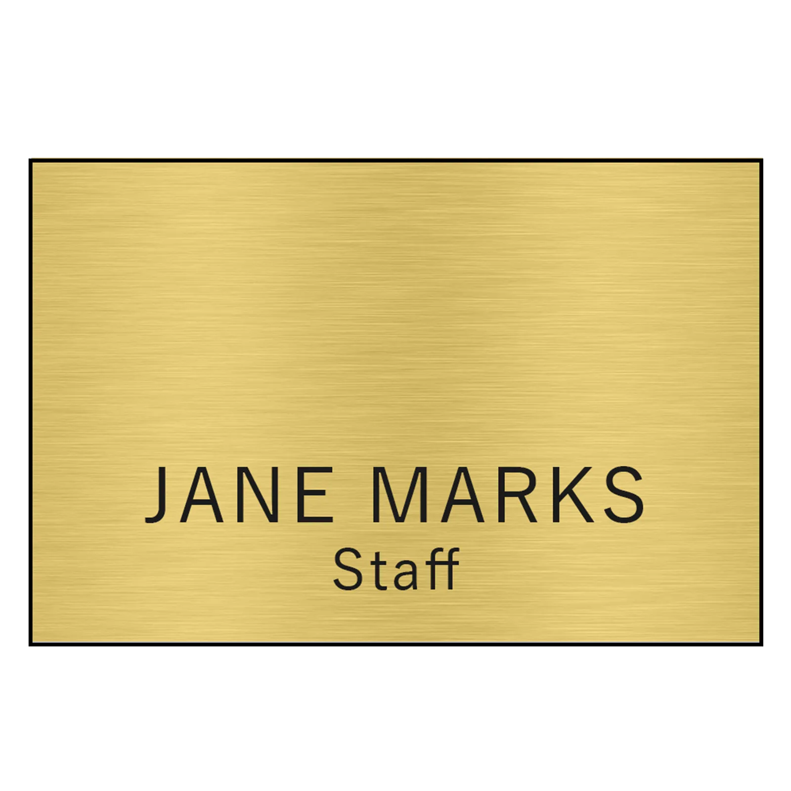 Name Badge Metallic Plastic Standard Service - 2 x 3 in - blank view 4