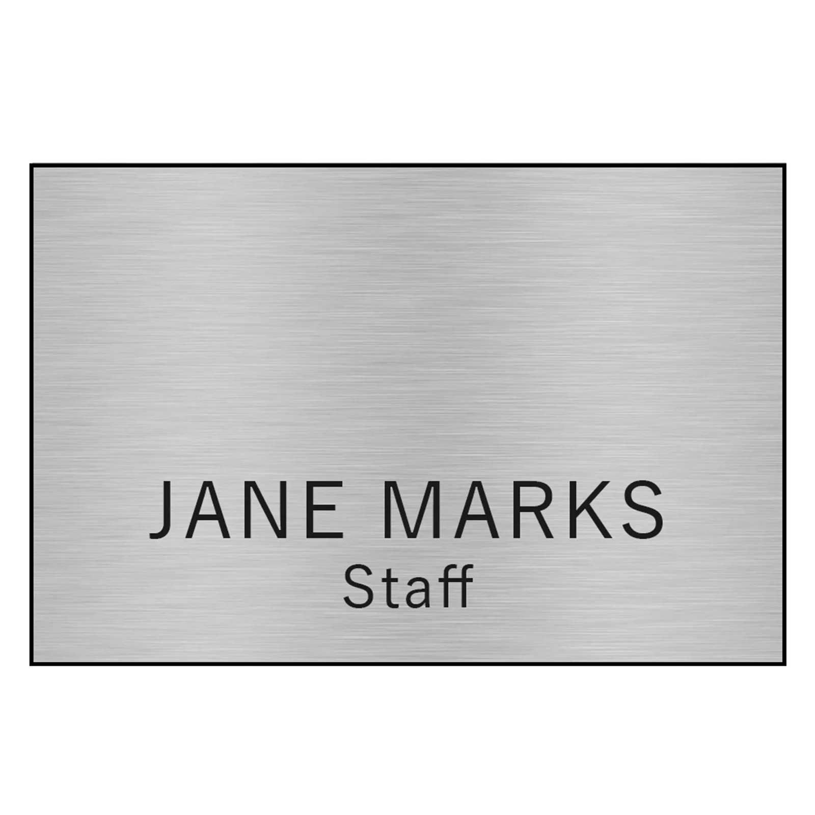 Name Badge Metallic Plastic Standard Service - 2 x 3 in - blank view 6