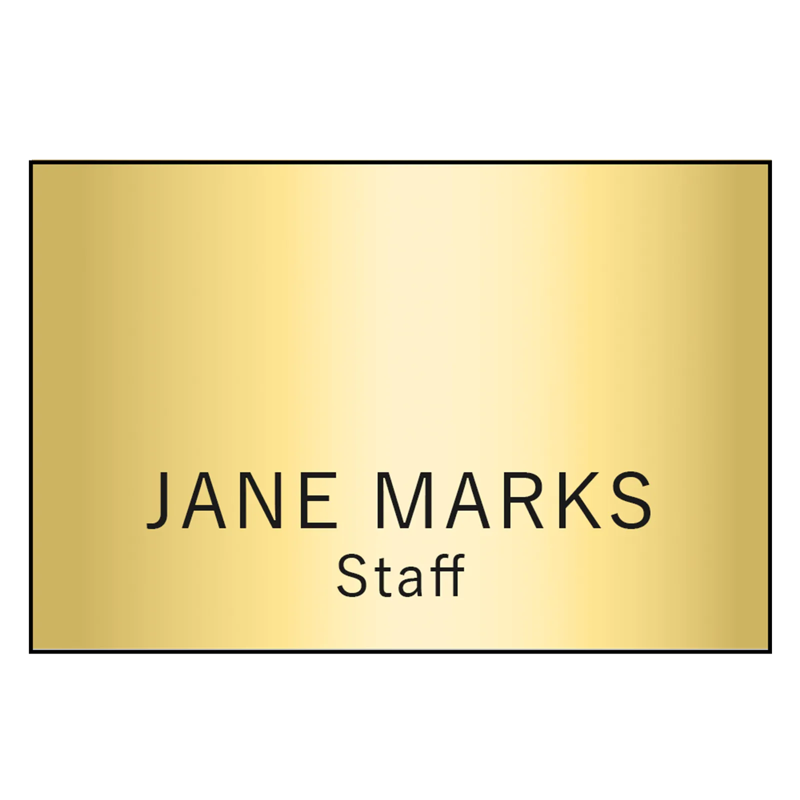 Name Badge Metallic Plastic Standard Service - 2 x 3 in - blank view 7
