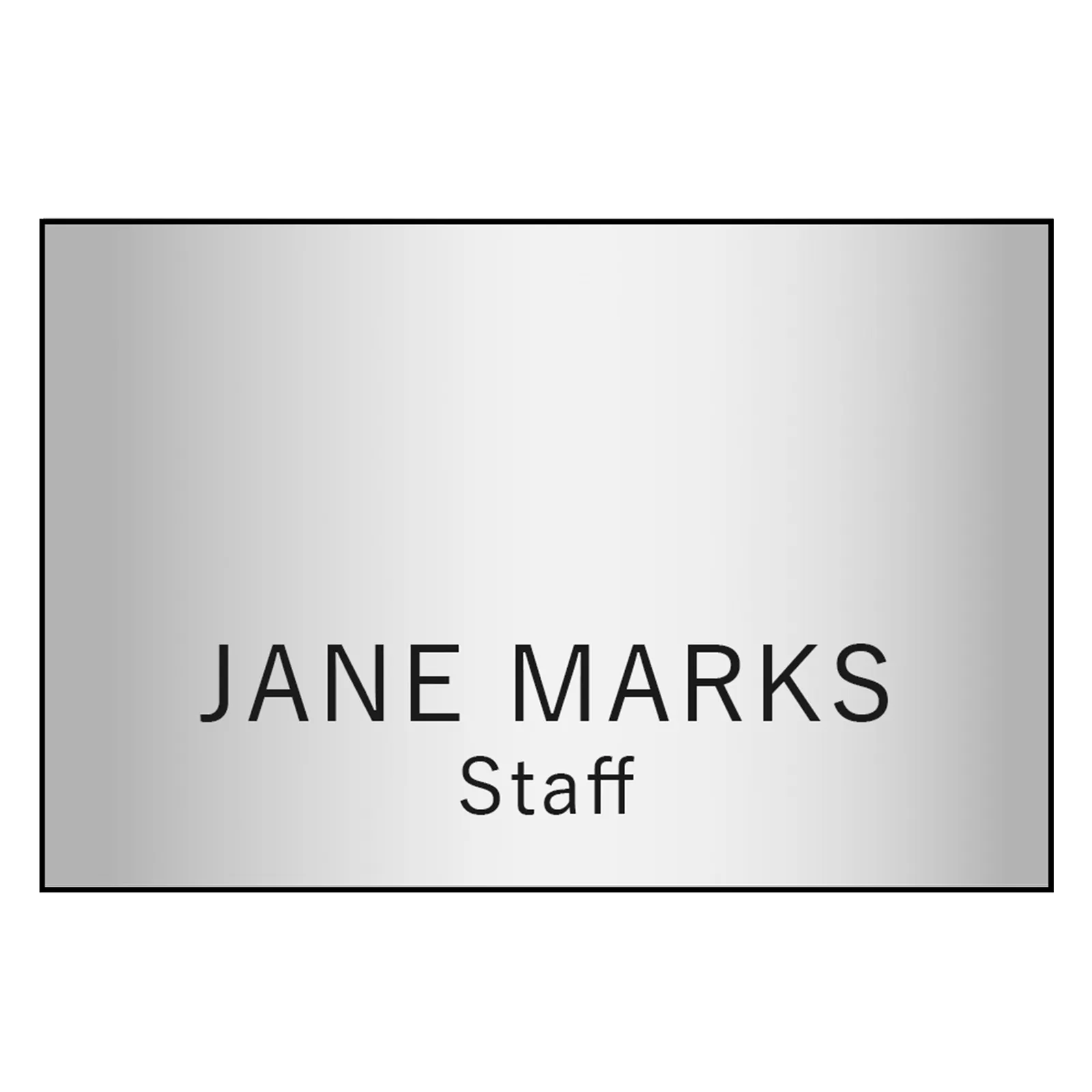 Name Badge Metallic Plastic Standard Service - 2 x 3 in - blank view 8