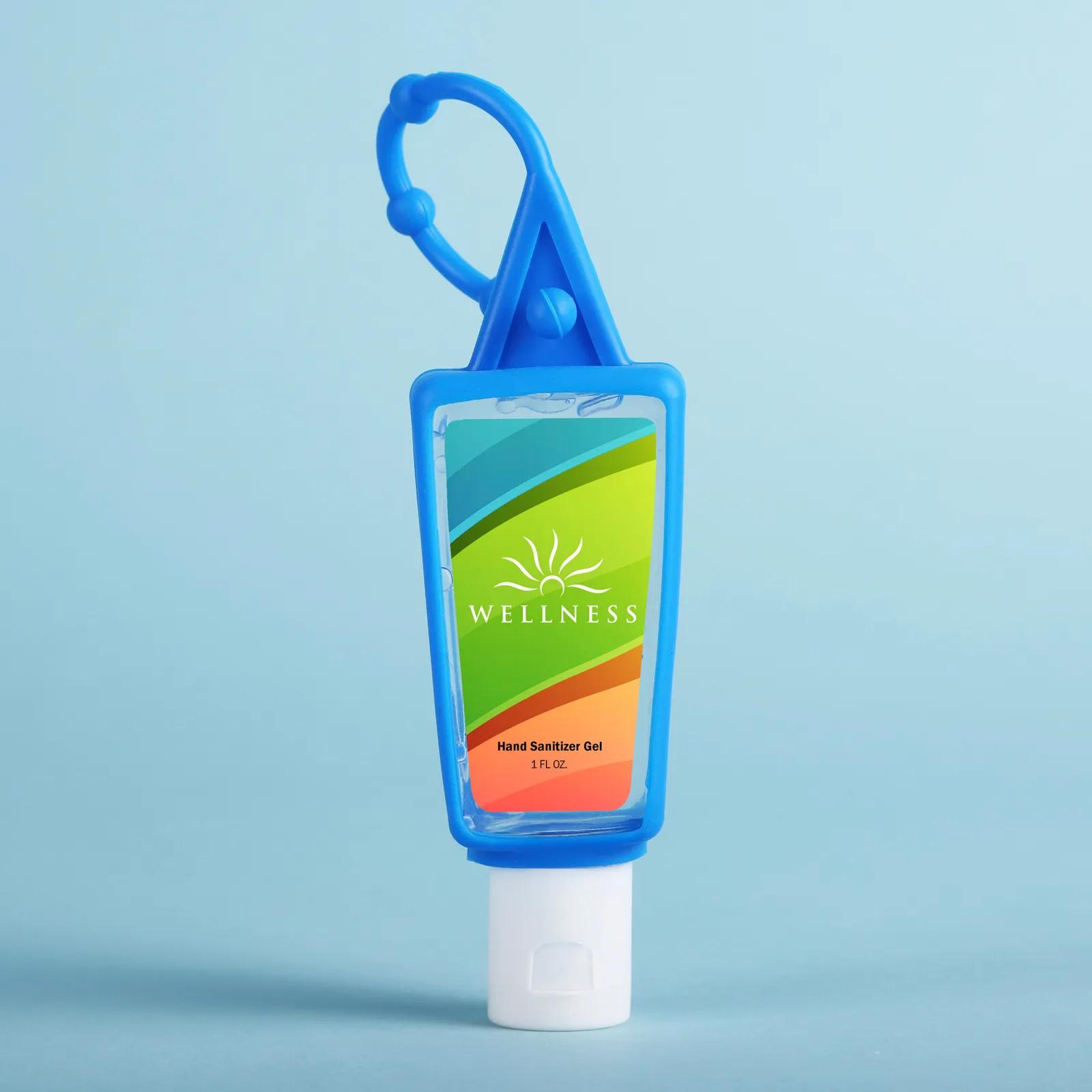Hand Sanitizer Gel Bottle with Carabiner - 1 oz