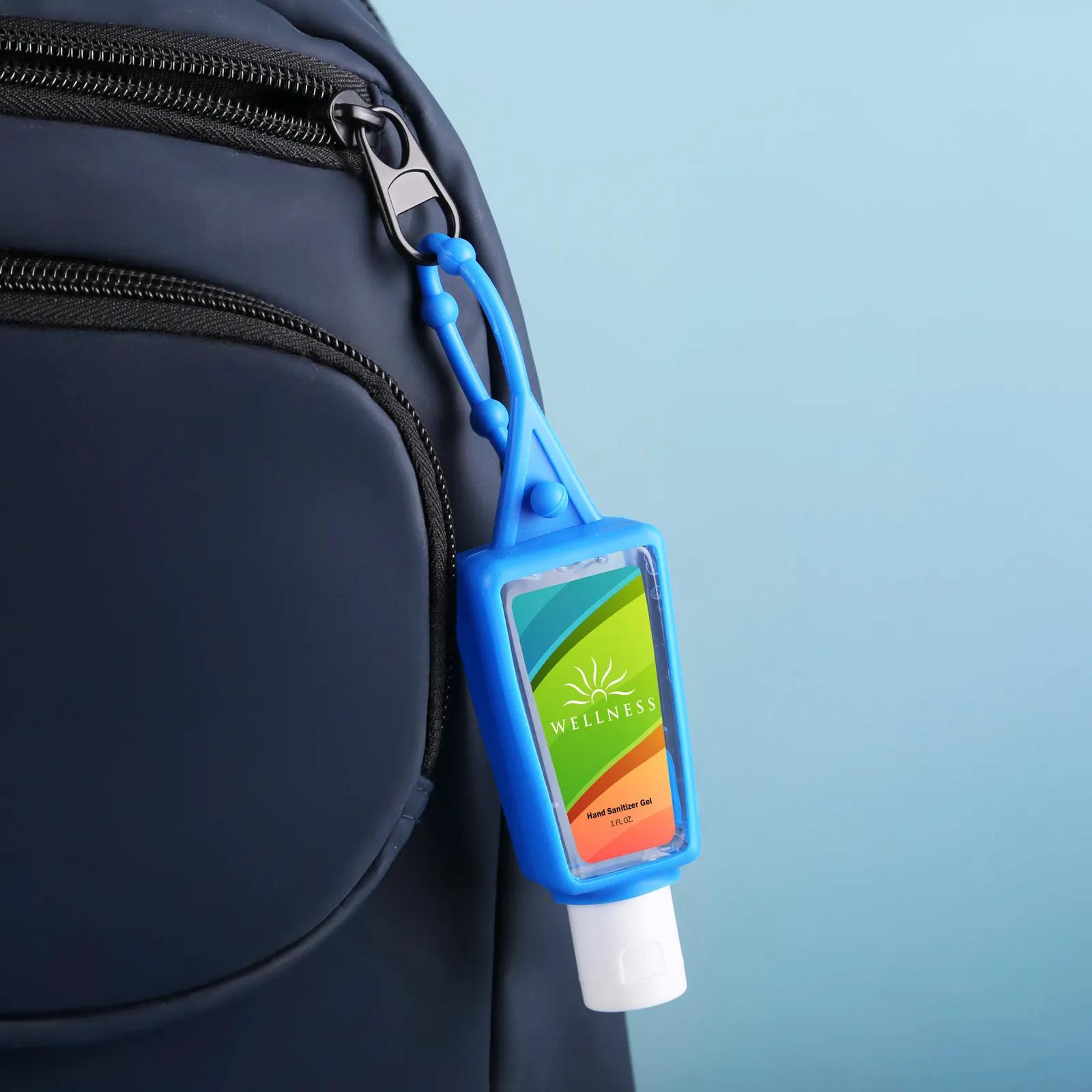Hand Sanitizer Gel Bottle with Carabiner - 1 oz - product view 2