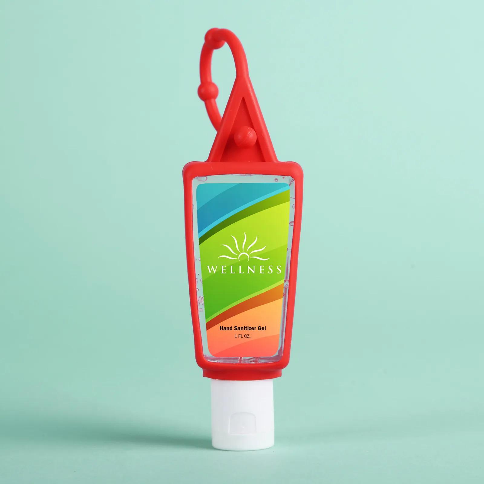 Hand Sanitizer Gel Bottle with Carabiner - 1 oz - product view 3