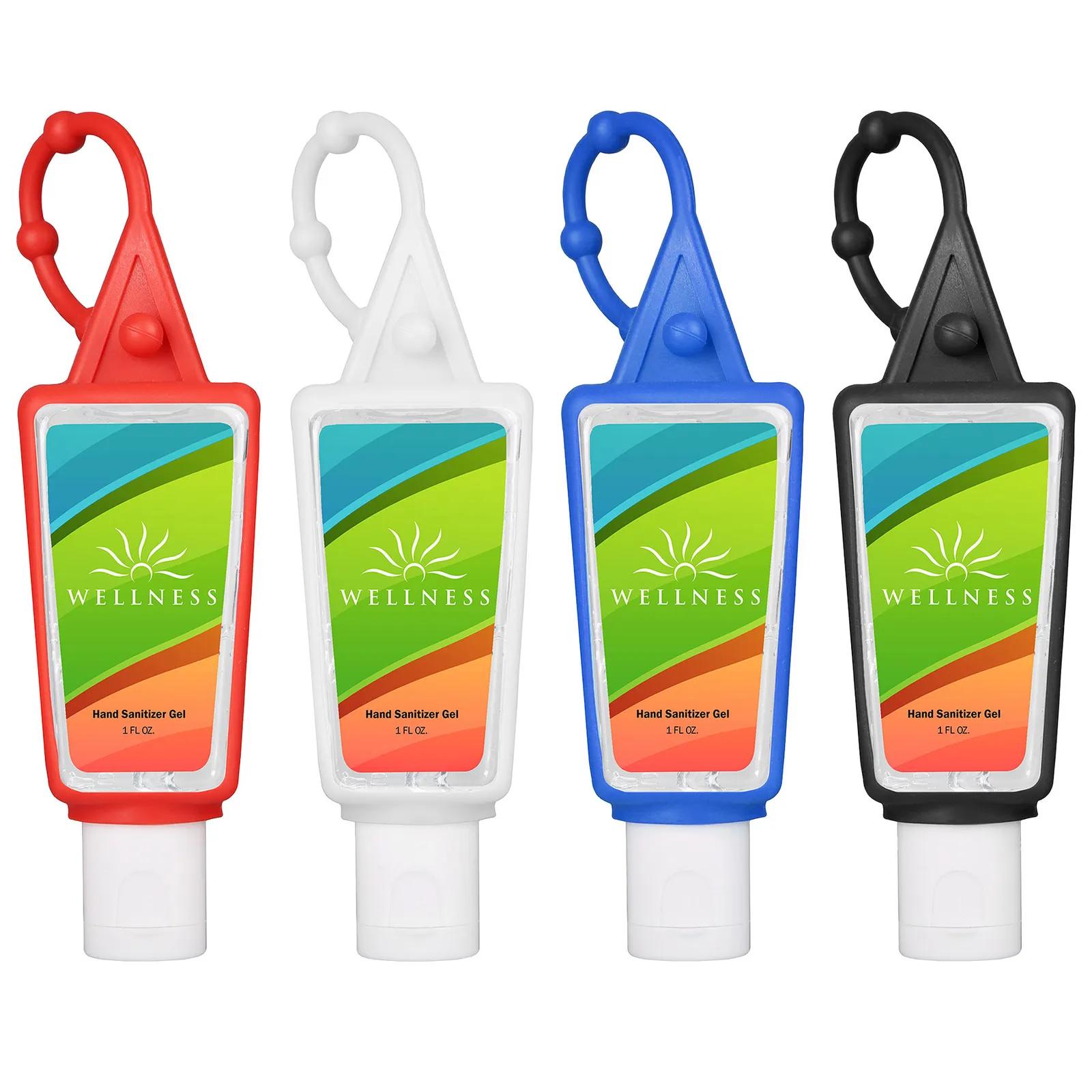 Hand Sanitizer Gel Bottle with Carabiner - 1 oz - product view 5