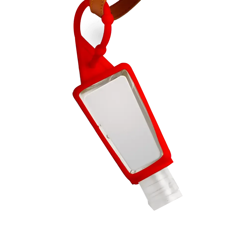 Hand Sanitizer Gel Bottle with Carabiner - 1 oz - blank view 12