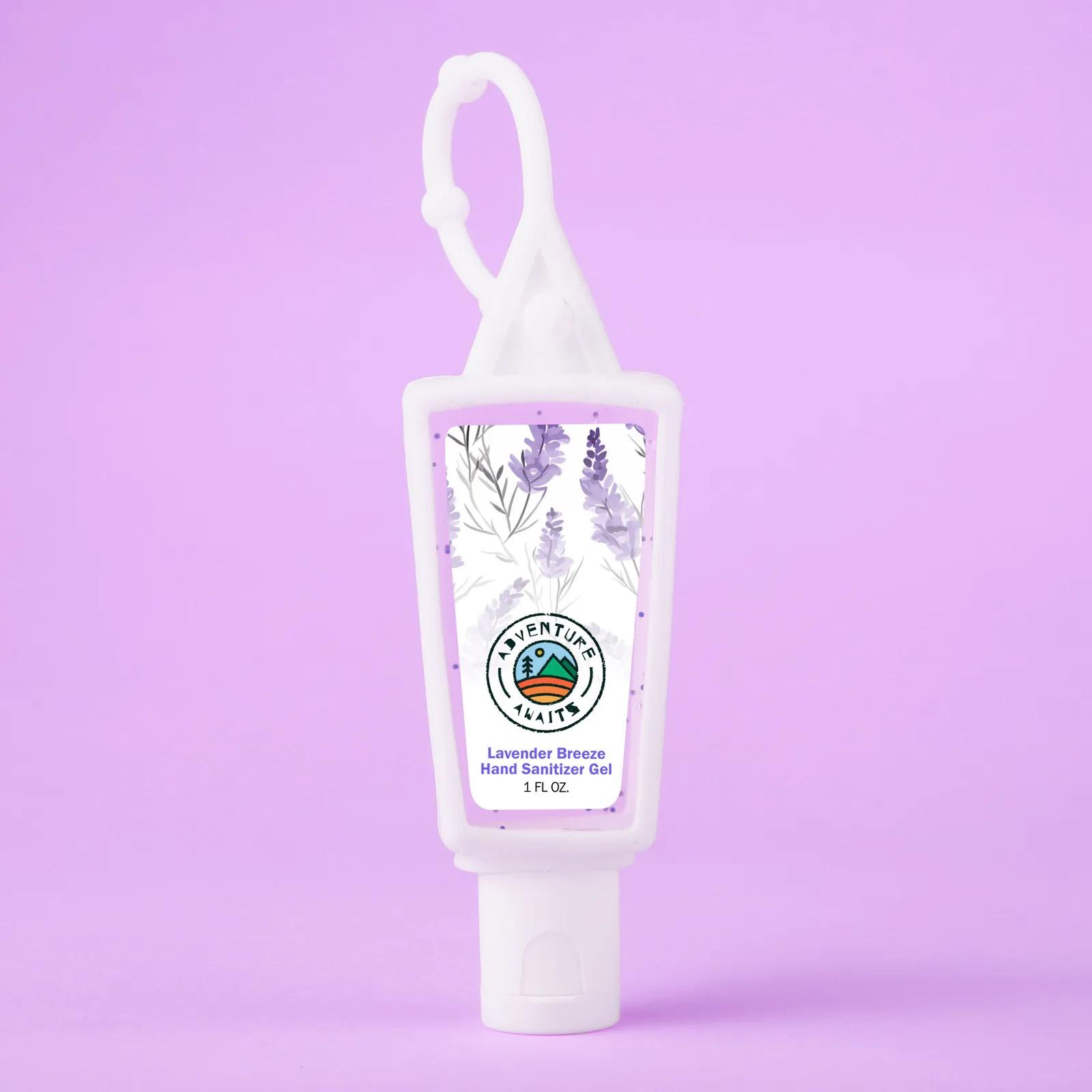 Hand Sanitizer Triangle with Moisture Beads Carabiner - 1 oz - product view 2