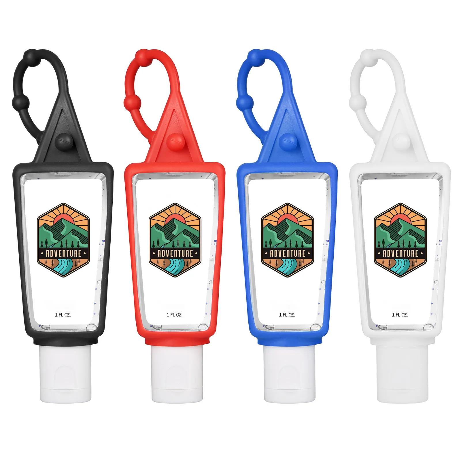 Hand Sanitizer Triangle with Moisture Beads Carabiner - 1 oz - product view 5