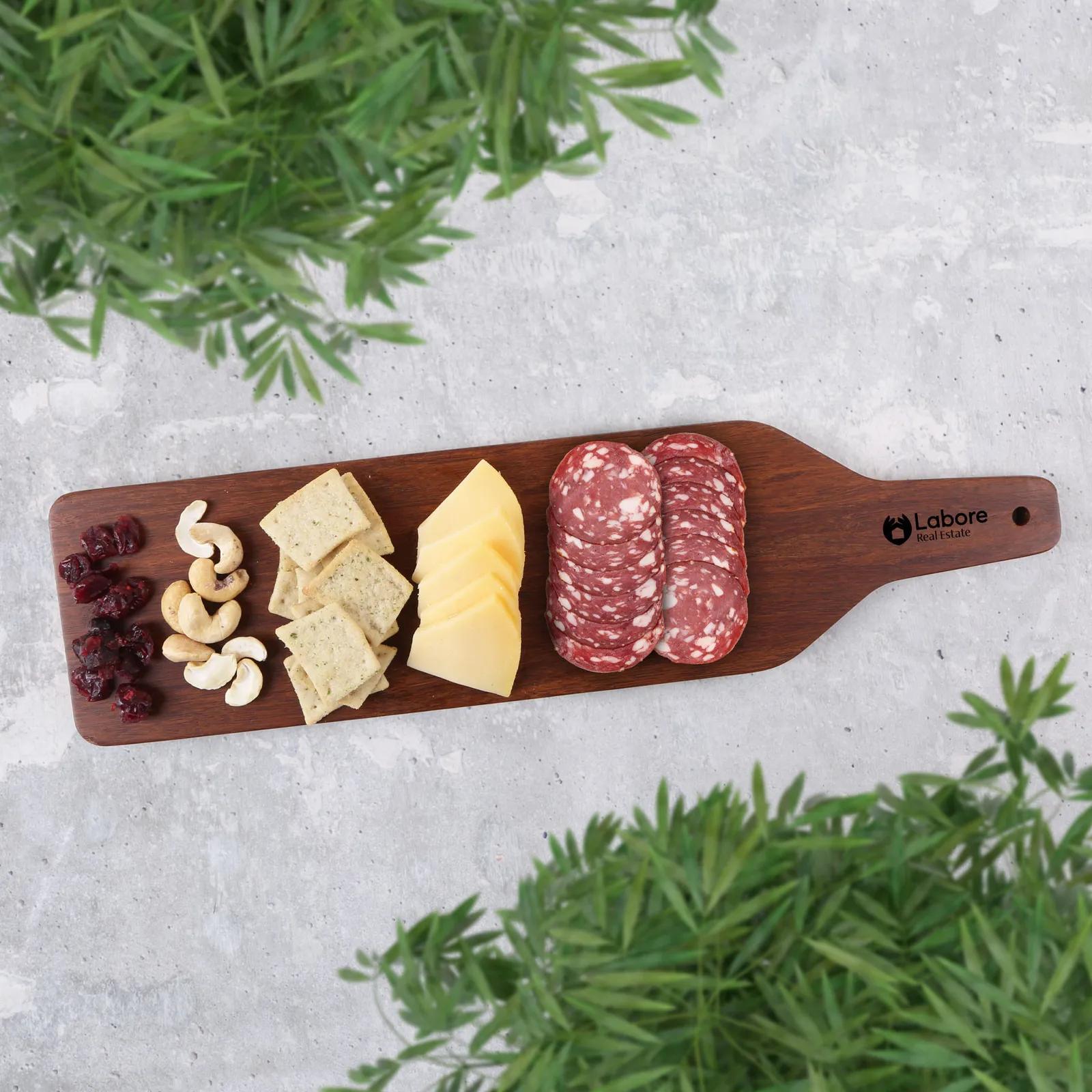 Bamboo Charcuterie Board with Handle - 16 x 4 in