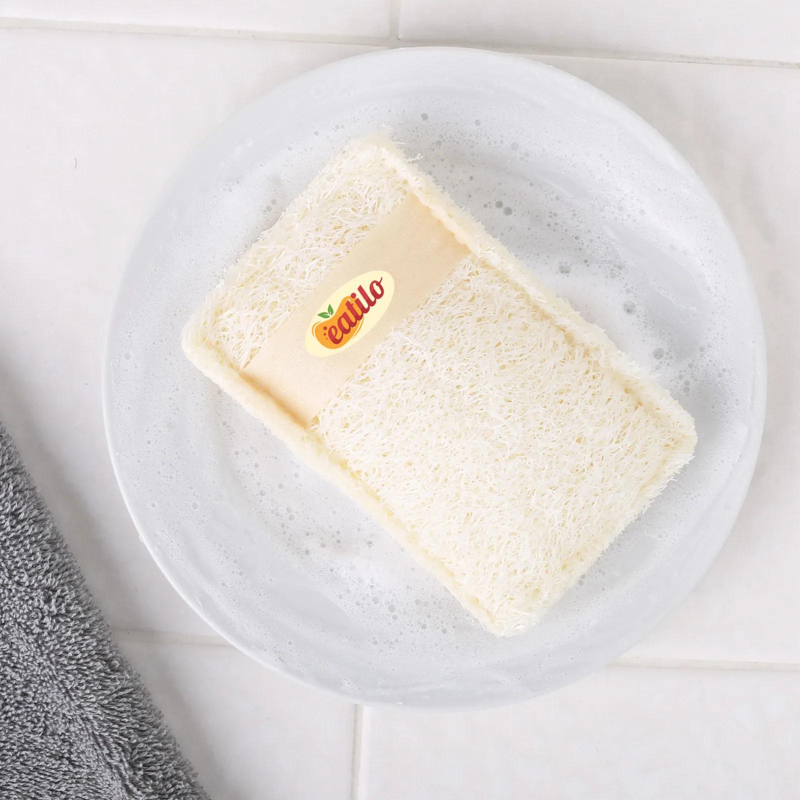 Loofah Sponge Scrubber Double-Sided - 4 x 2.9 in - product view 2