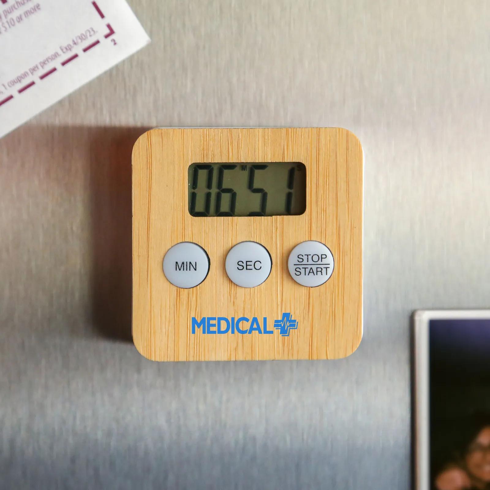 Bamboo Digital Timer with Magnetic Back - 99 Min