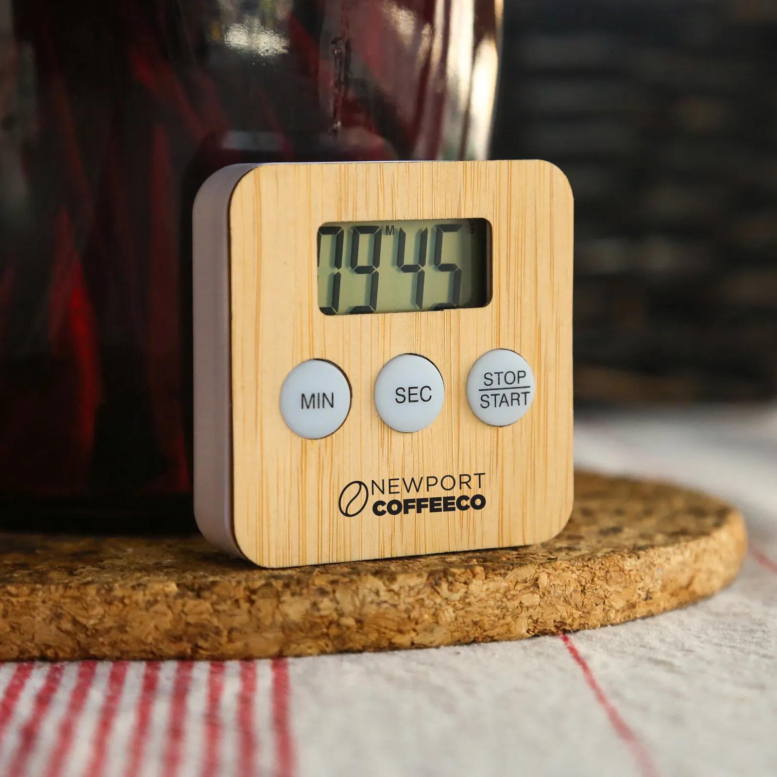 Bamboo Digital Timer with Magnetic Back - 99 Min - product view 2