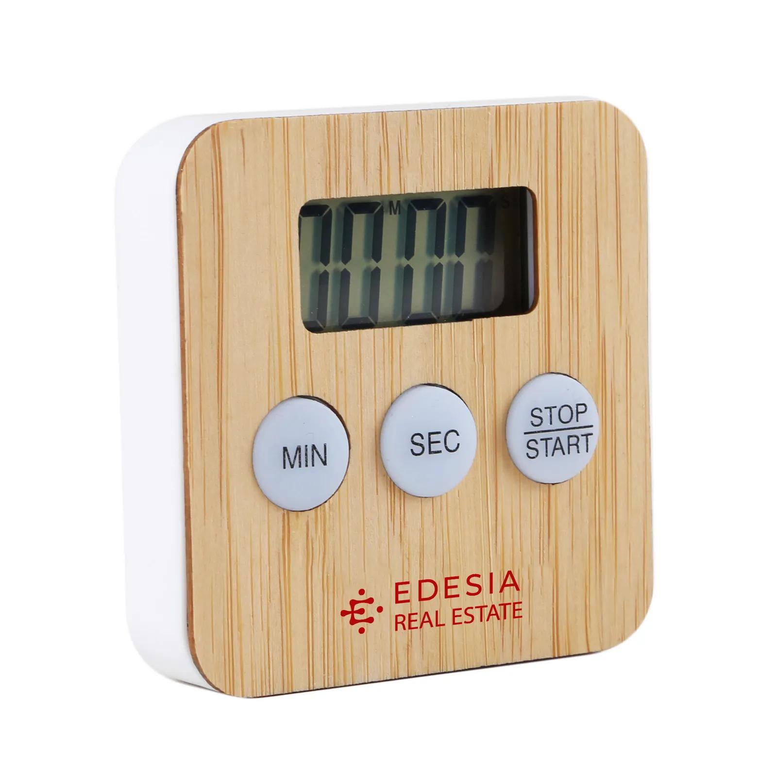 Bamboo Digital Timer with Magnetic Back - 99 Min - product view 4