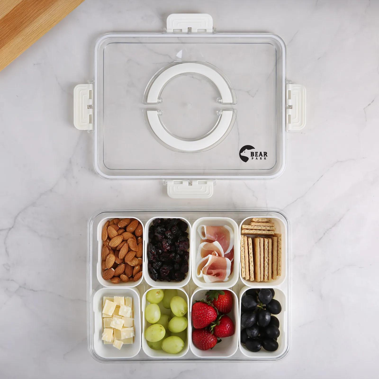 Portable Charcuterie Tray with Handle (8 Compartment)