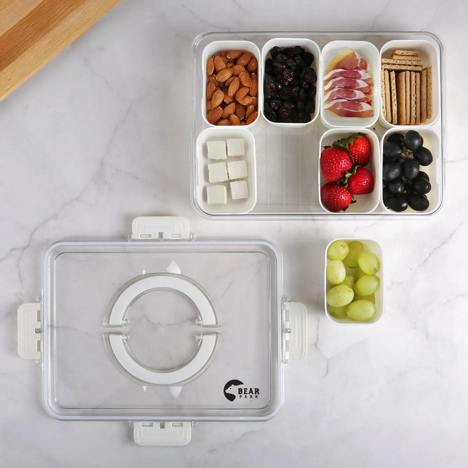 Portable Charcuterie Tray with Handle (8 Compartment) - product view 2