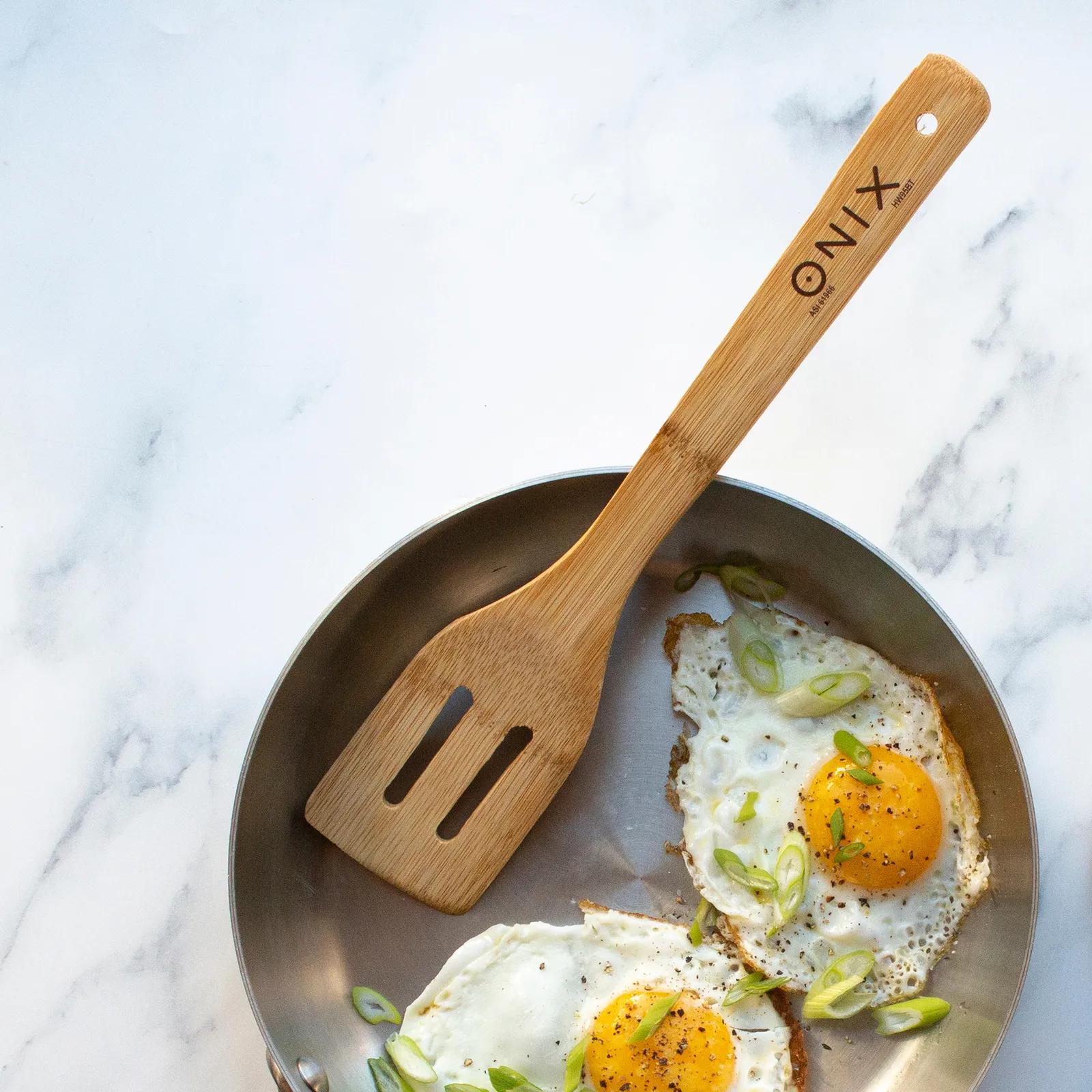 Bamboo Slotted Spatula Turner Heat Resistant - 12 in