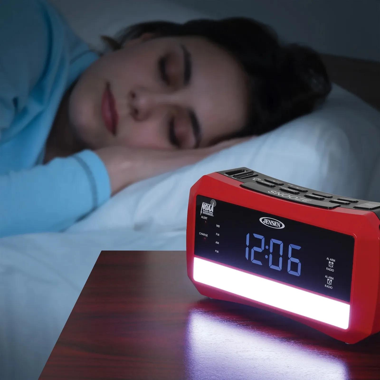 Weather Band Alarm Clock with Emergency Flashlight - product view 2