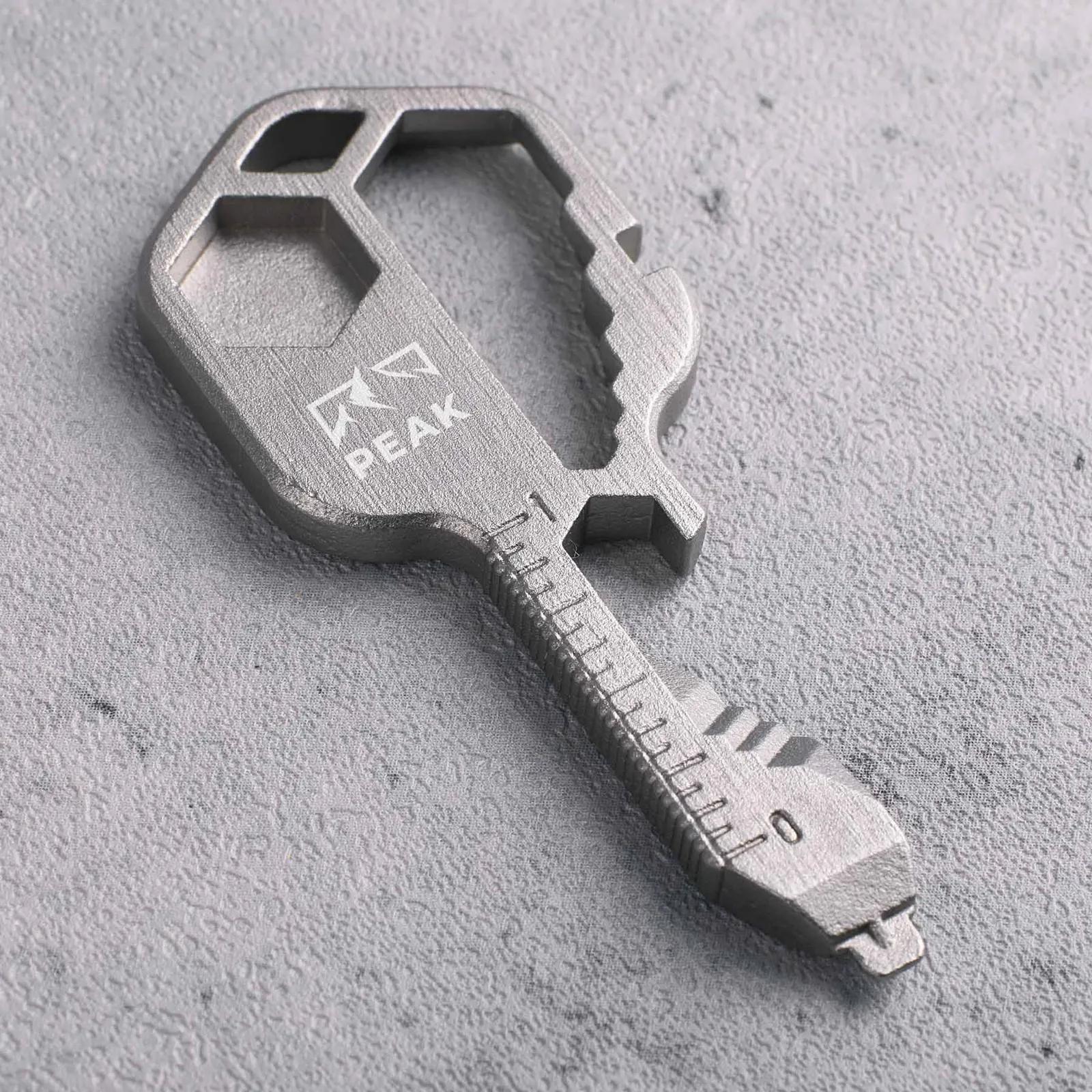 Multi-Tool Keychain 15-in-1 Zinc Key Shaped Design - product view 7