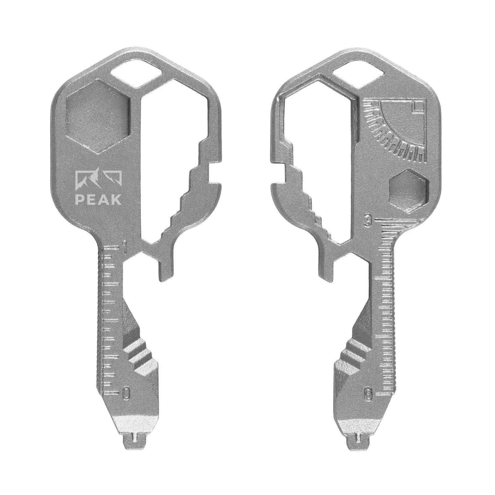 Multi-Tool Keychain 15-in-1 Zinc Key Shaped Design - product view 9
