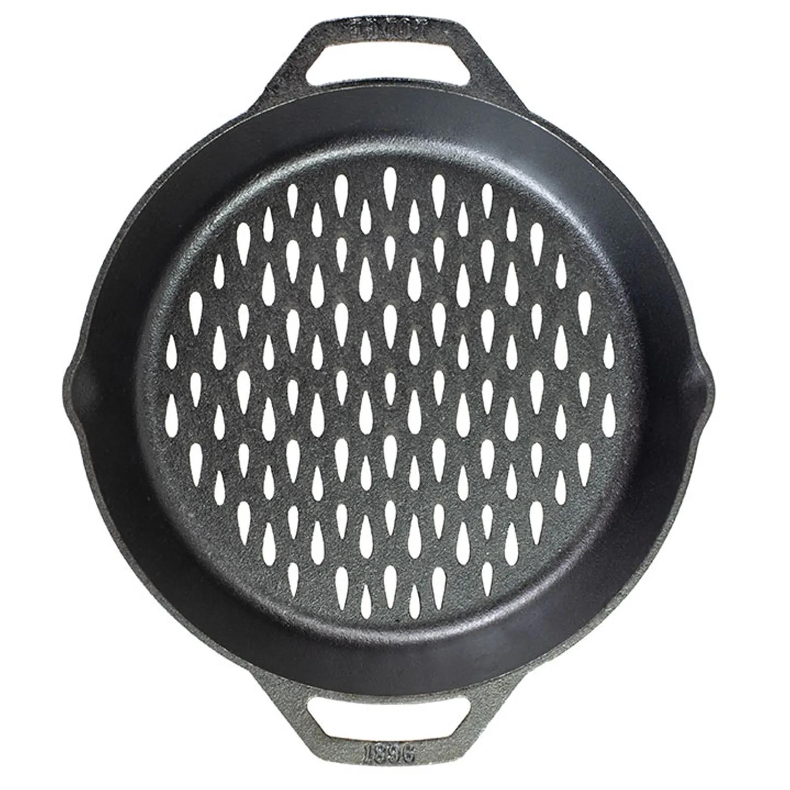 Lodge Cast Iron Grilling Basket Dual Handle - 12 in