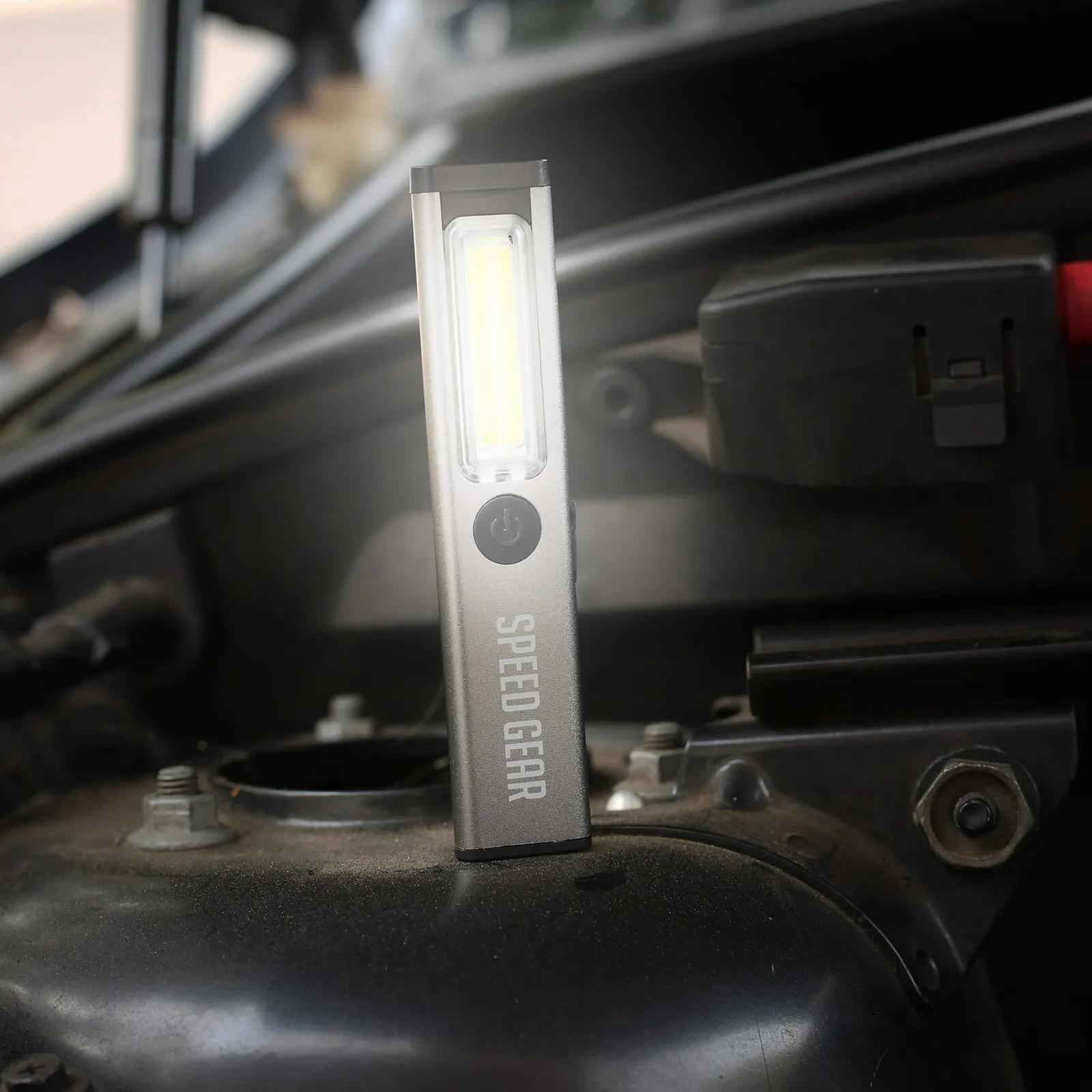 Rechargeable COB Flashlight Slender Aluminum - 4.75 in - product view 2