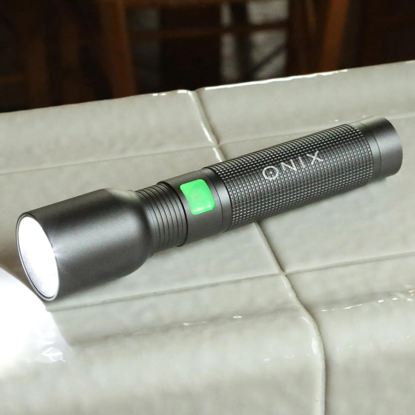 Rechargeable Flashlight Zoom Aluminum Case - 6.25 in
