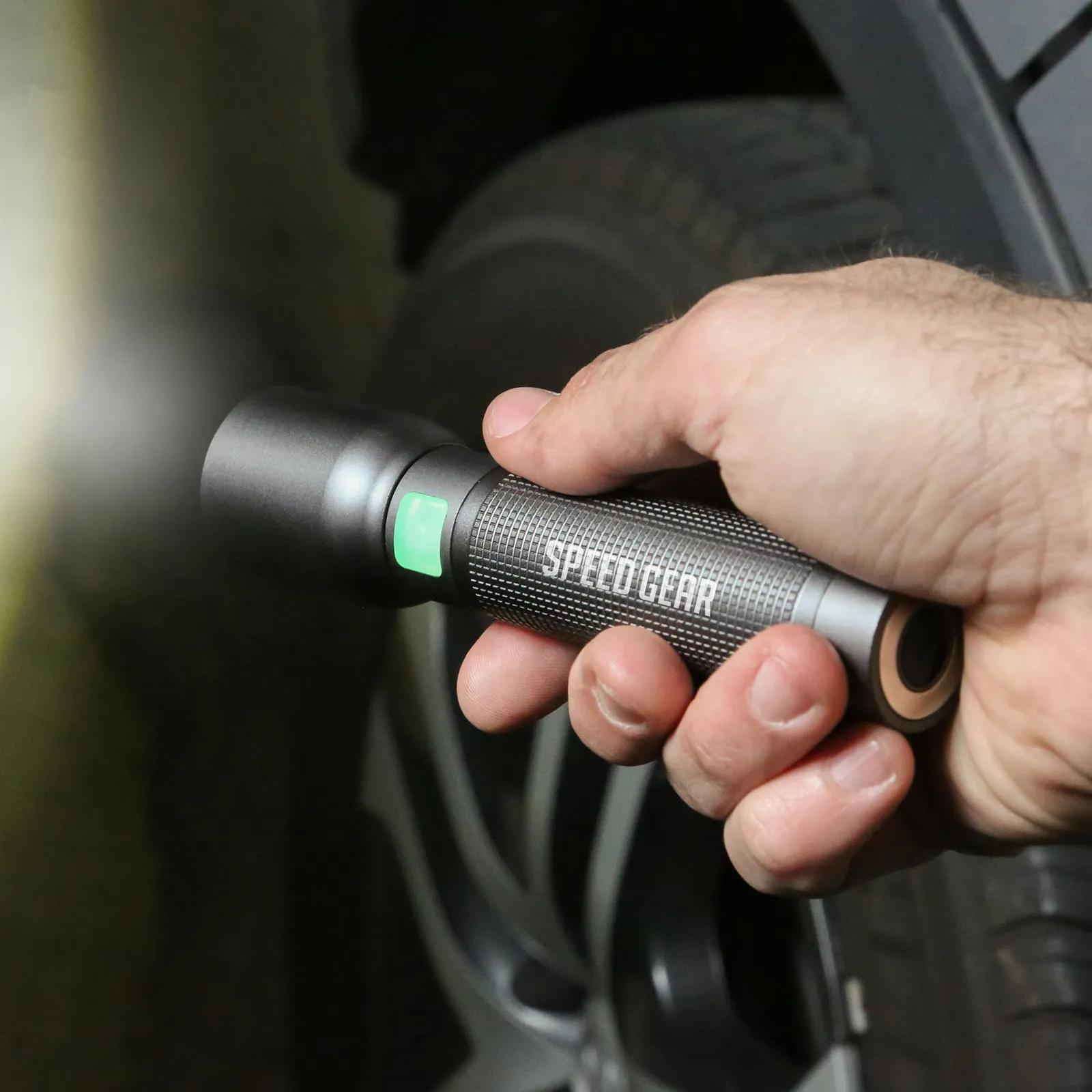 Rechargeable Flashlight Zoom Aluminum Case - 6.25 in - product view 3