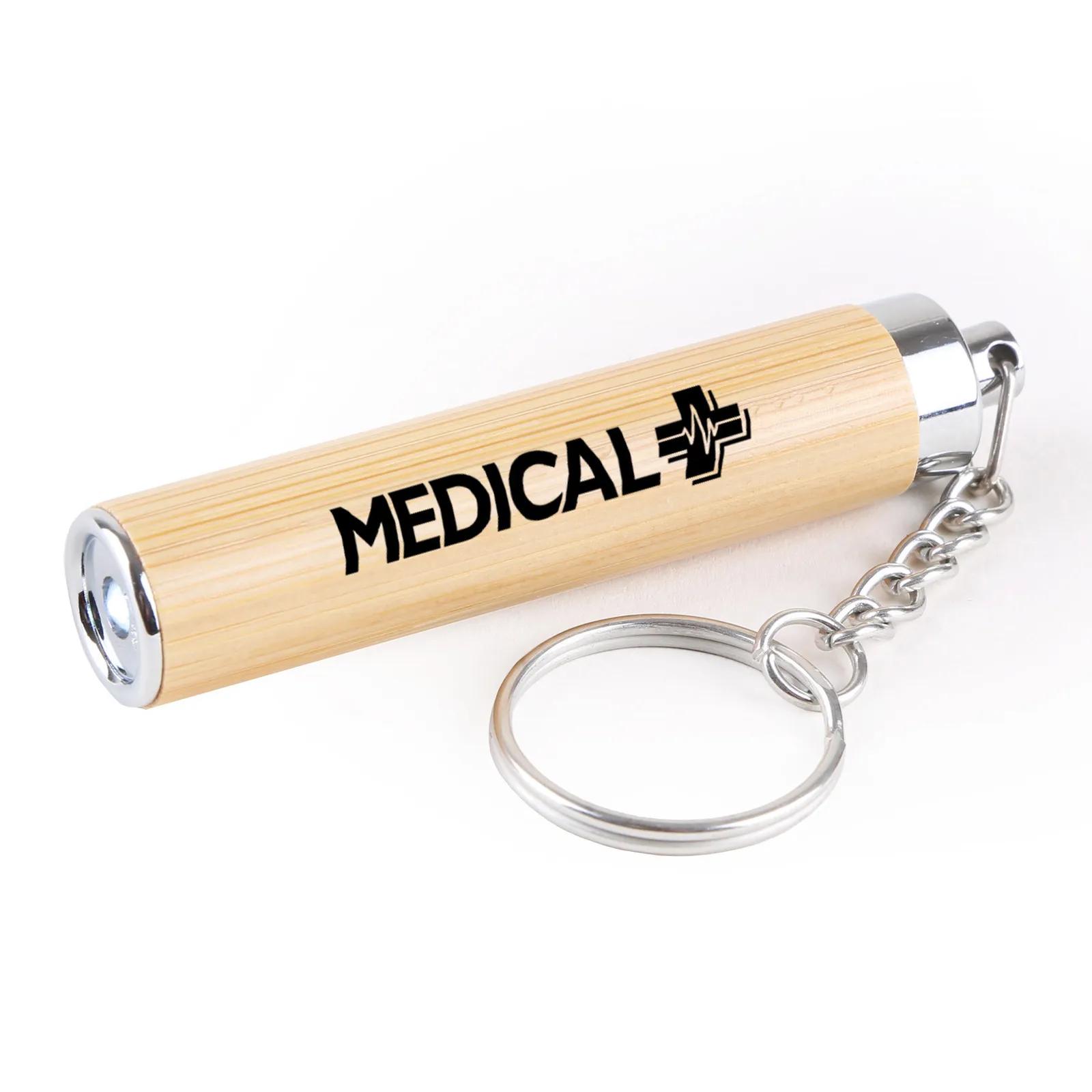 LED Light Blakely Bamboo Keyring - 3 in - product view 6