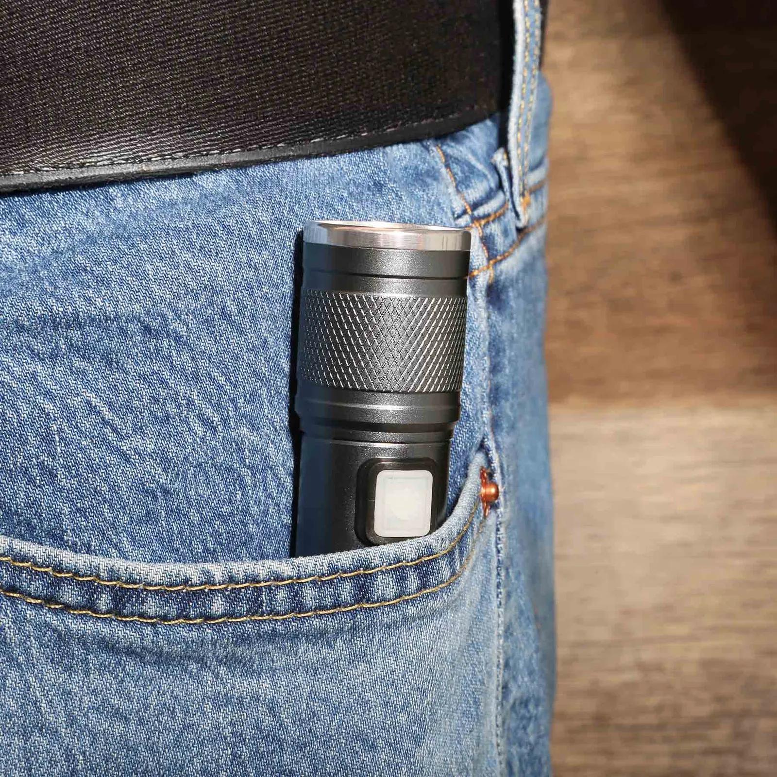 Rechargeable COB Pocket Flashlight with Zoom - 4.4 in - product view 5