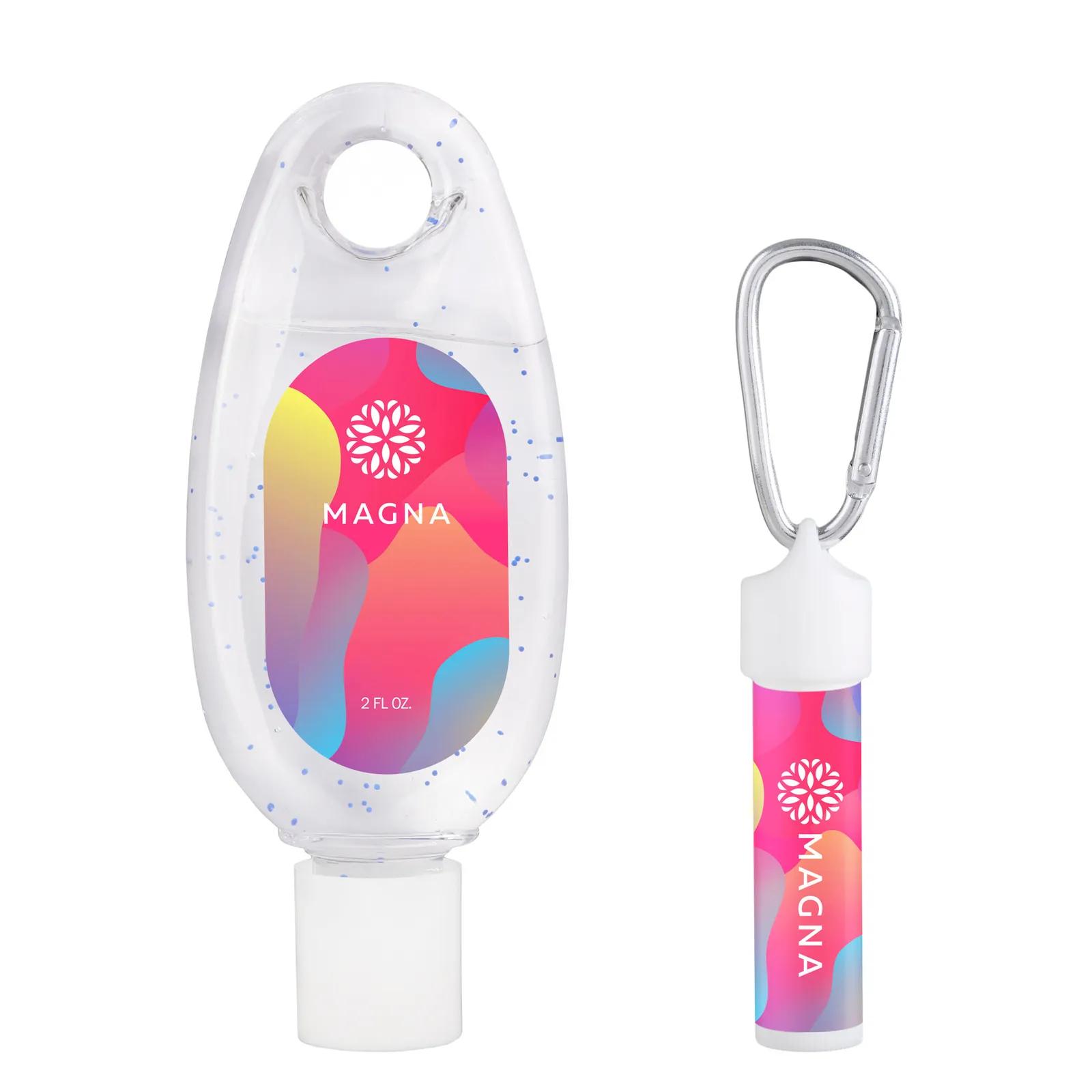 Hand Sanitizer Lip Balm Carabiner Kit - 2 oz - product view 3