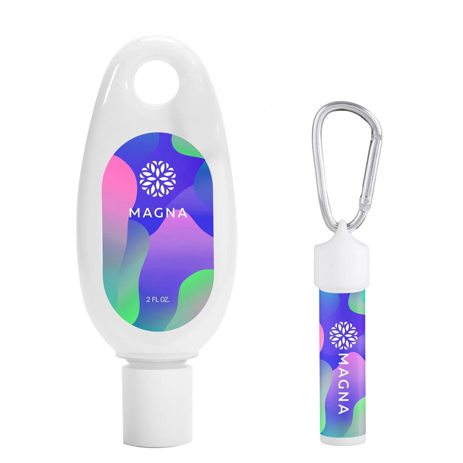SPF30 Sunscreen SPF15 Lip Balm Carabiner Kit - 2 oz - product view 3