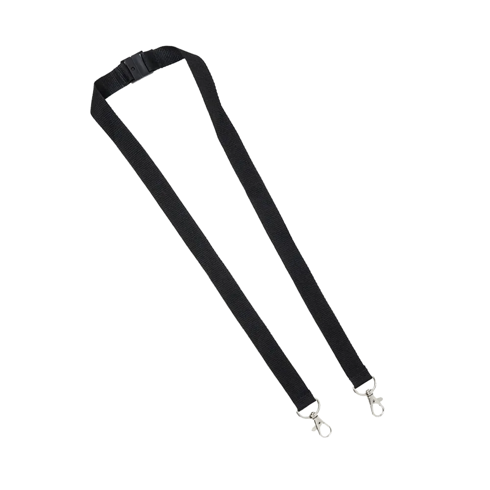 Custom Lanyards Double Lobster Clip Polyester - 36 in - blank view 3