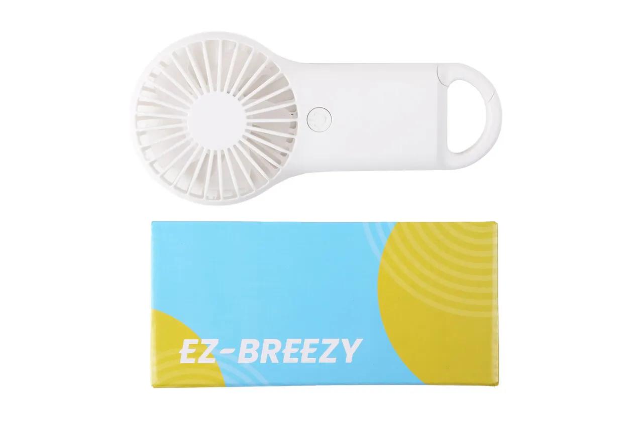 Mini Travel Fan Handheld with Carabiner - 3 x 6 in - blank view 8