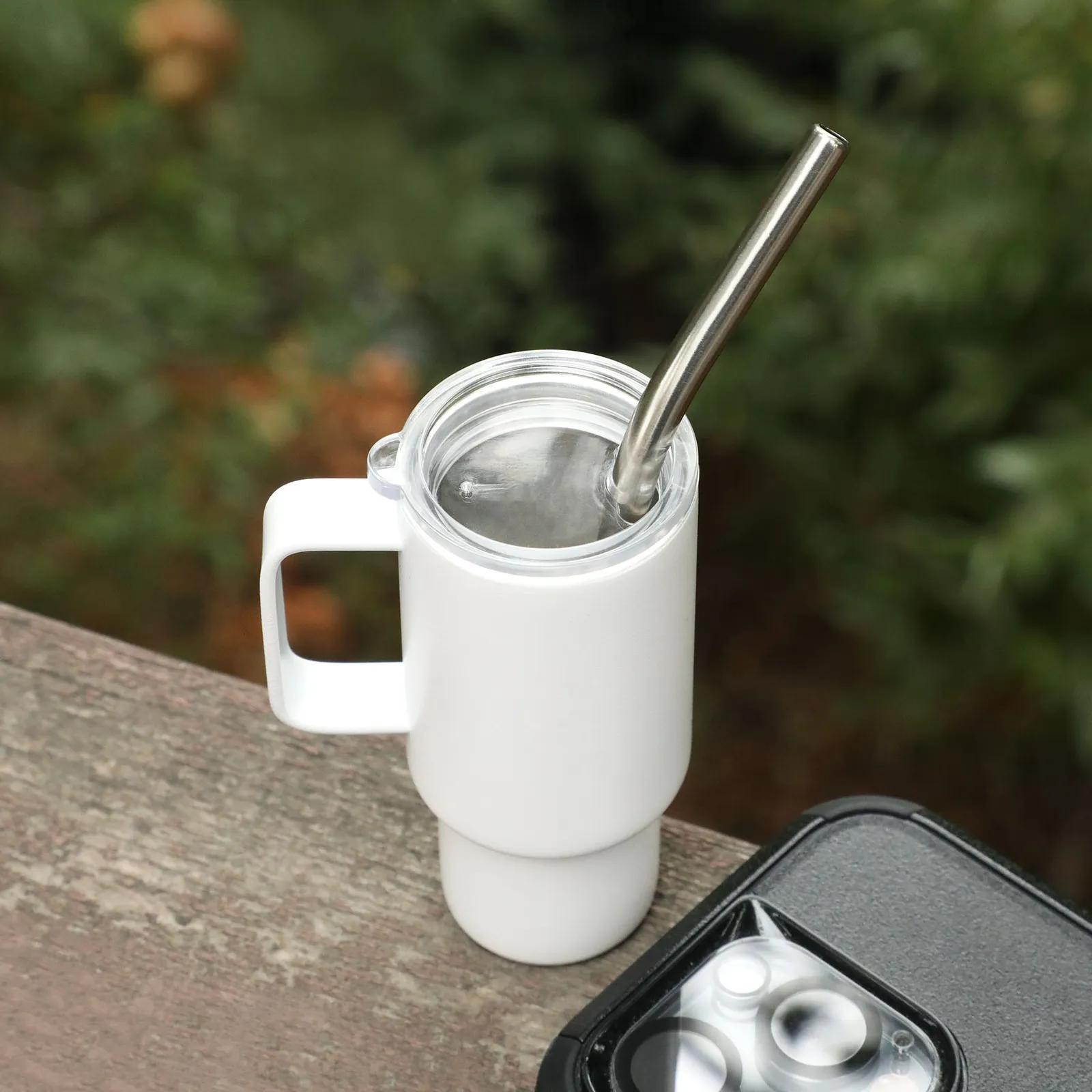 Mini Stainless Steel Tumbler with Straw - 2 oz - product view 2