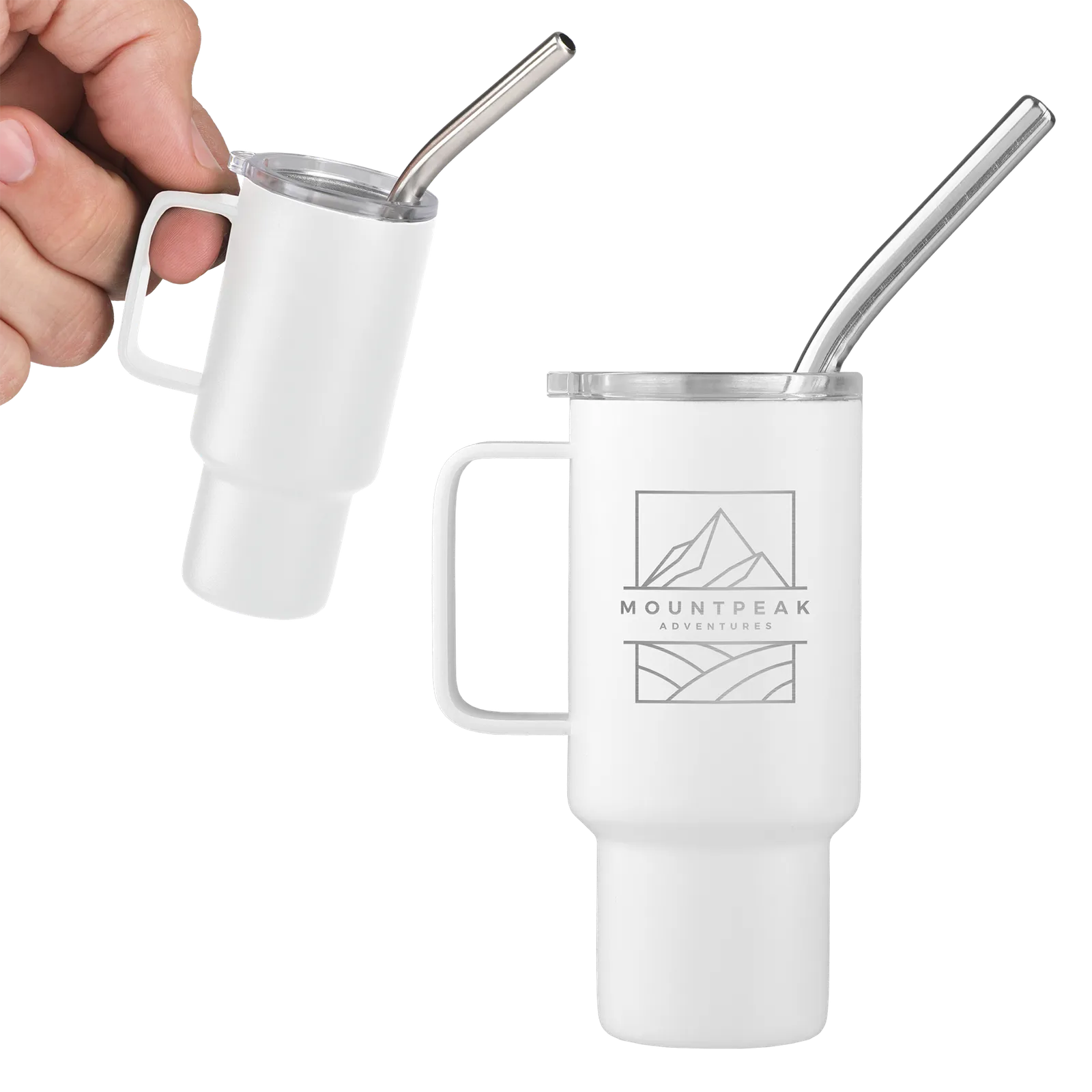 Mini Stainless Steel Tumbler with Straw - 2 oz - product view 8