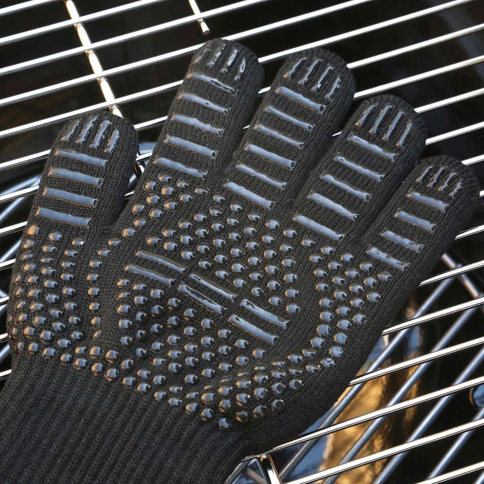 Carbon Fiber Cooking Gloves with Silicone Grip - 6.75 x 13.75 in - product view 3