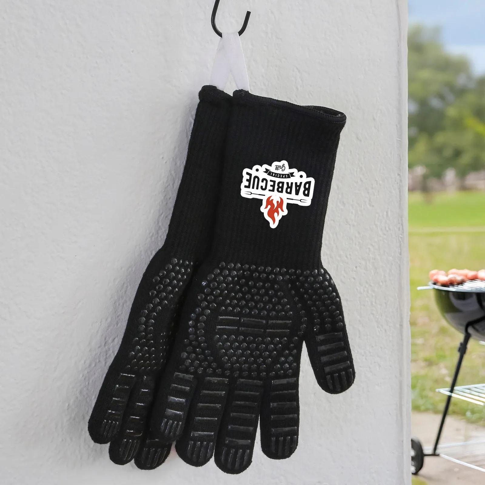 Carbon Fiber Cooking Gloves with Silicone Grip - 6.75 x 13.75 in - product view 4