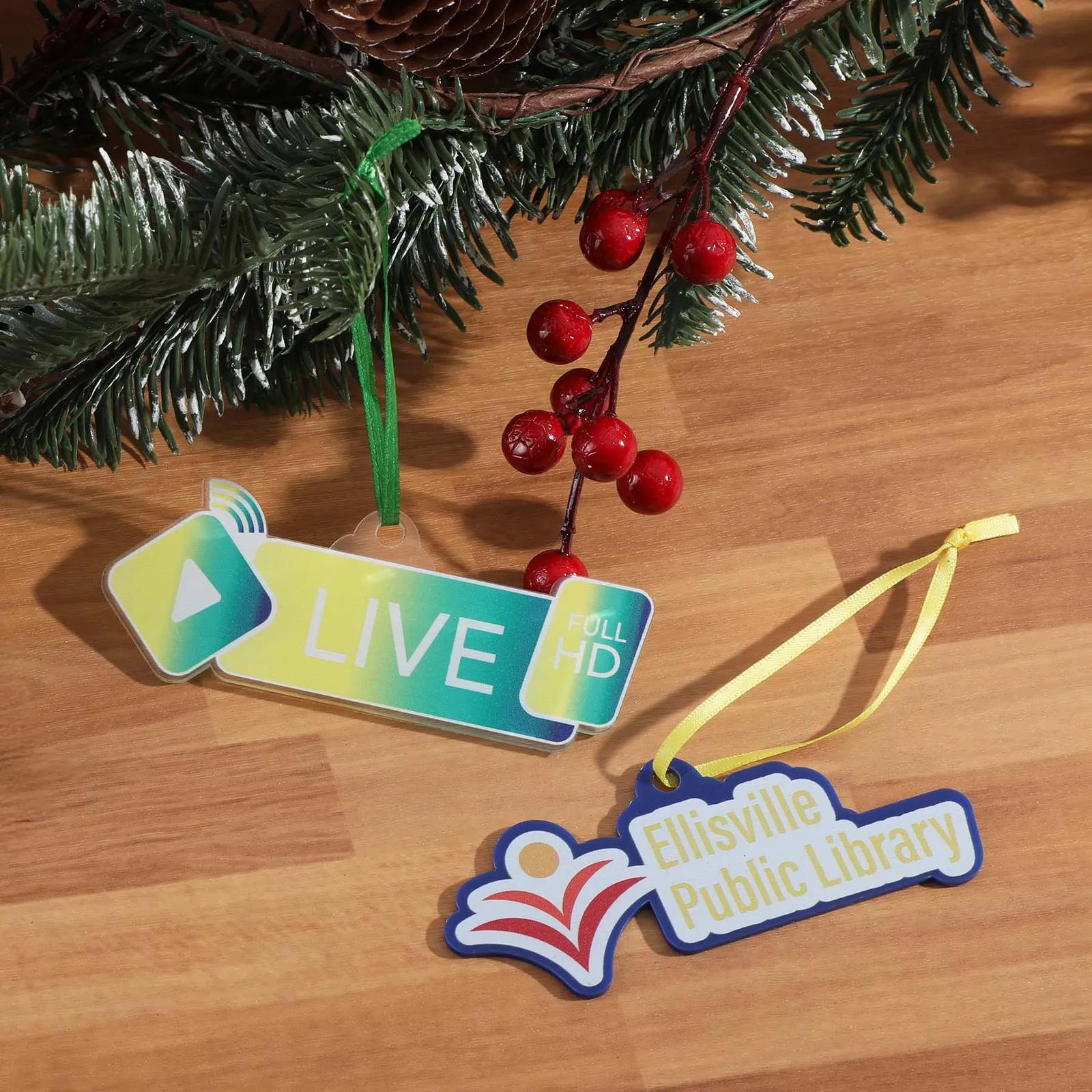 Custom Acrylic Ornament Full Color UV Print - 4 in