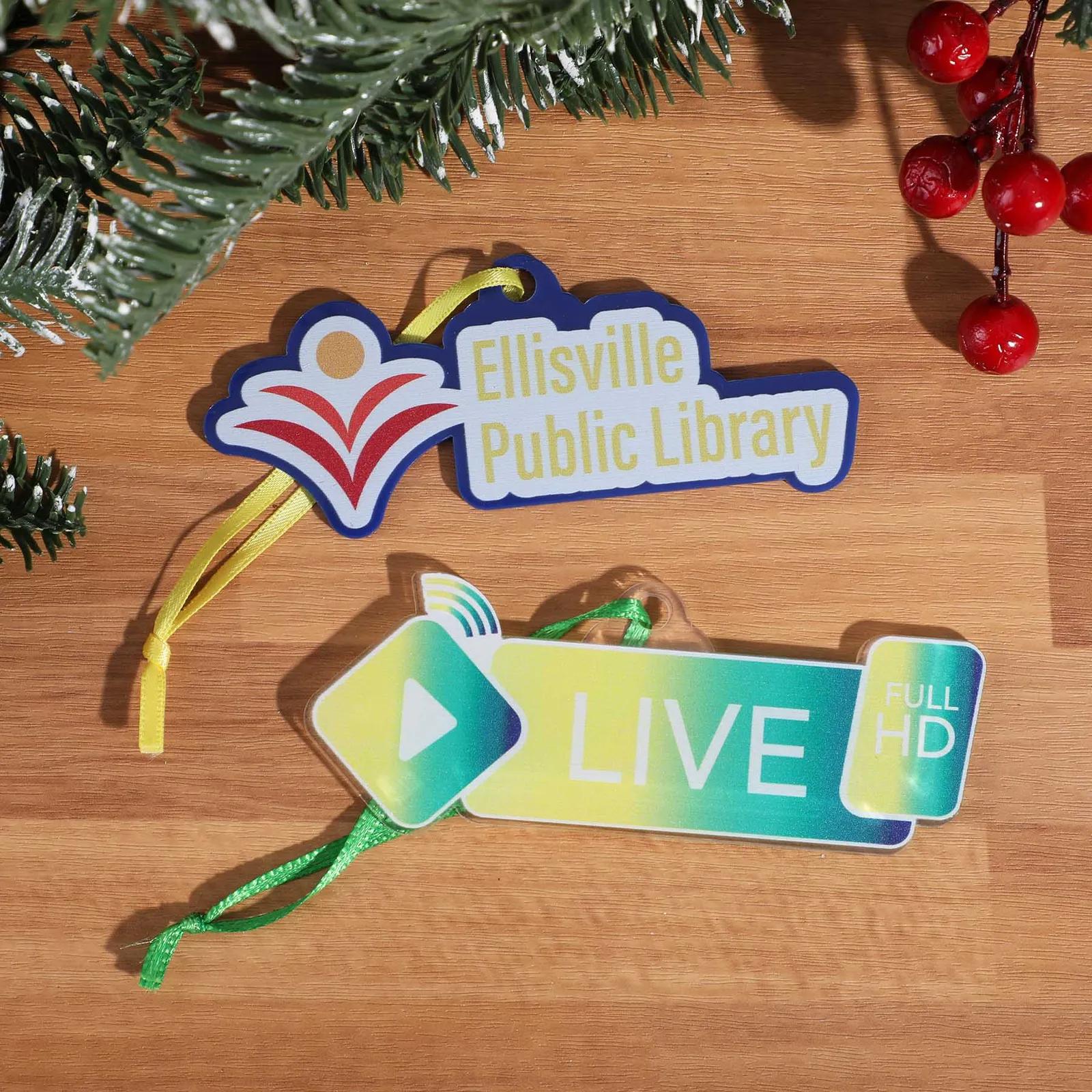 Custom Acrylic Ornament Full Color UV Print - 4 in - product view 2