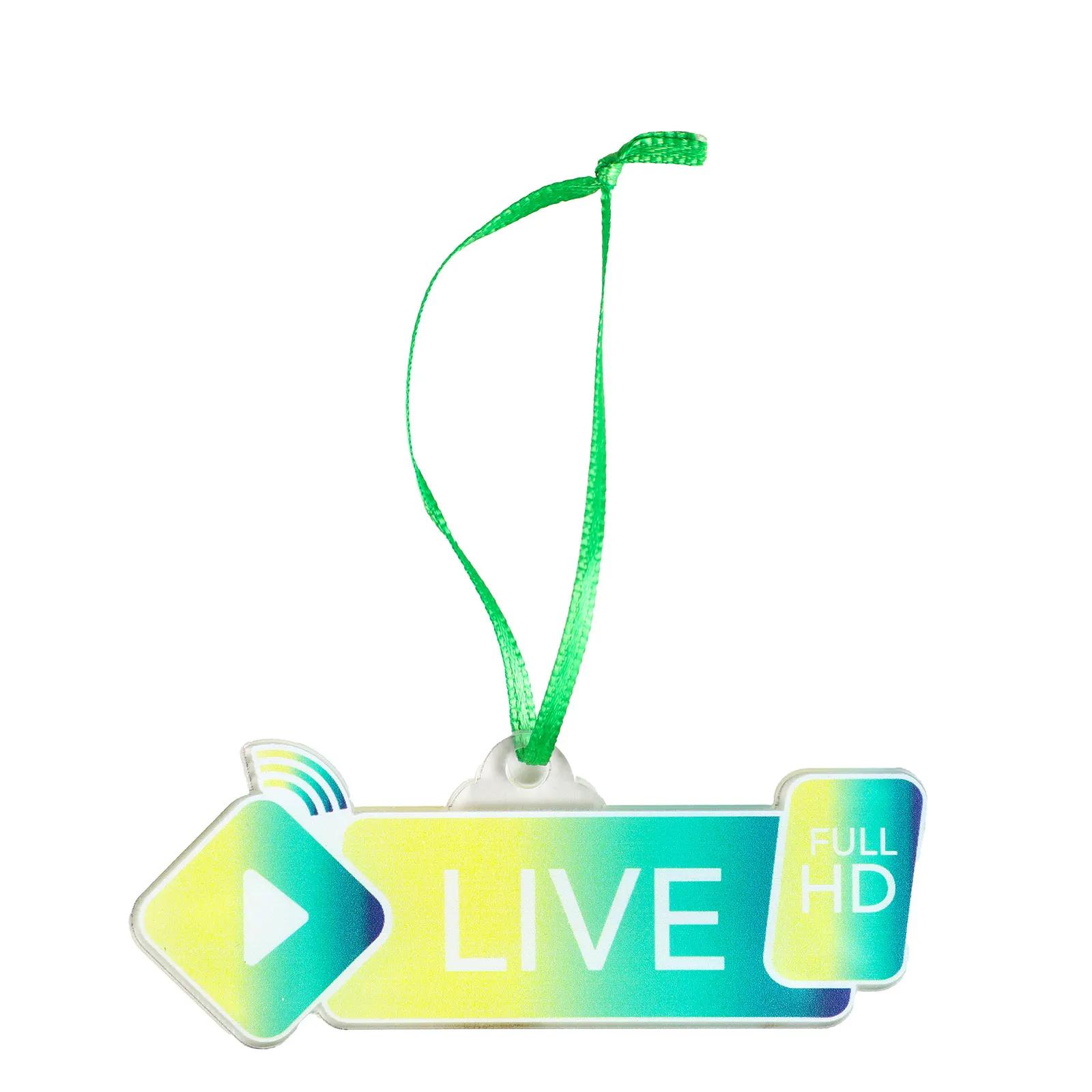 Custom Acrylic Ornament Full Color UV Print - 4 in - product view 3