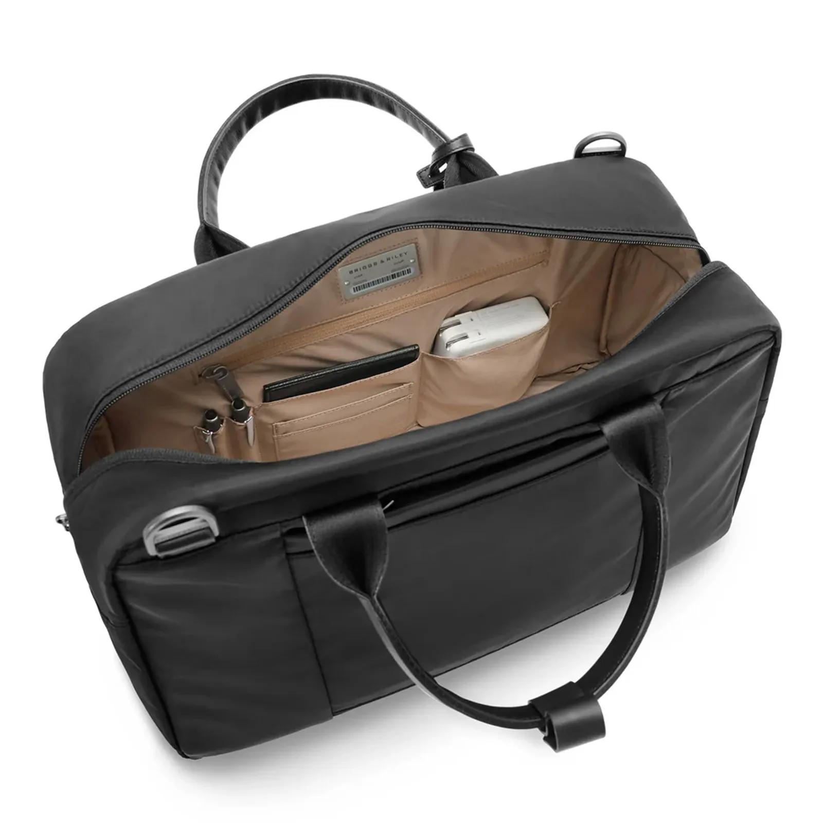 Cabin Bag Multi-Pocket Nylon Leather Accents - 16.75 x 10.5 x 8.75 in - product view 3