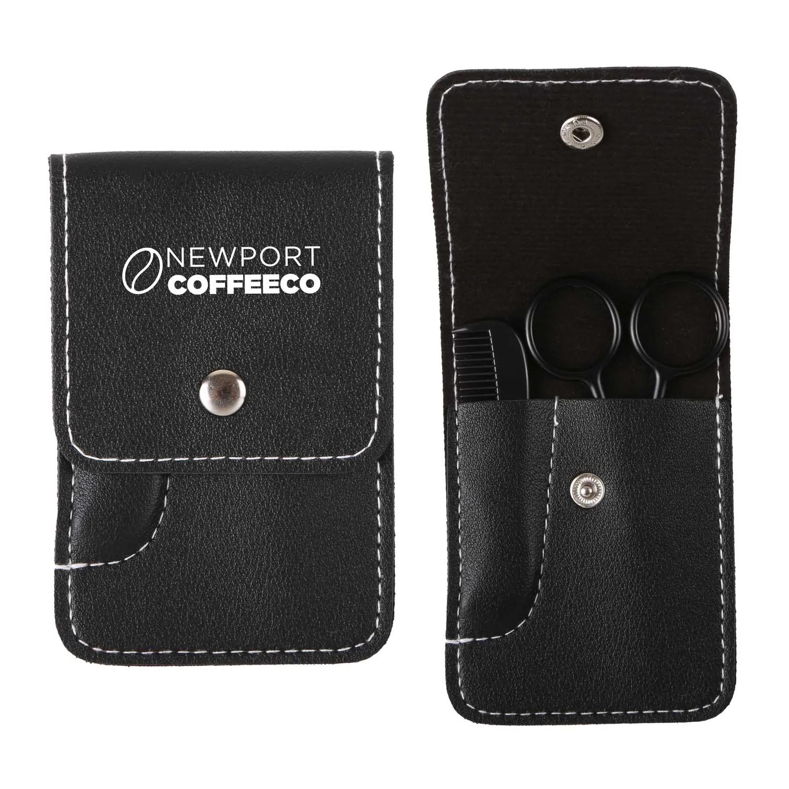 Beard Trimming Set Stainless Steel Shears Case - 2.75 x 4.13 in - product view 4