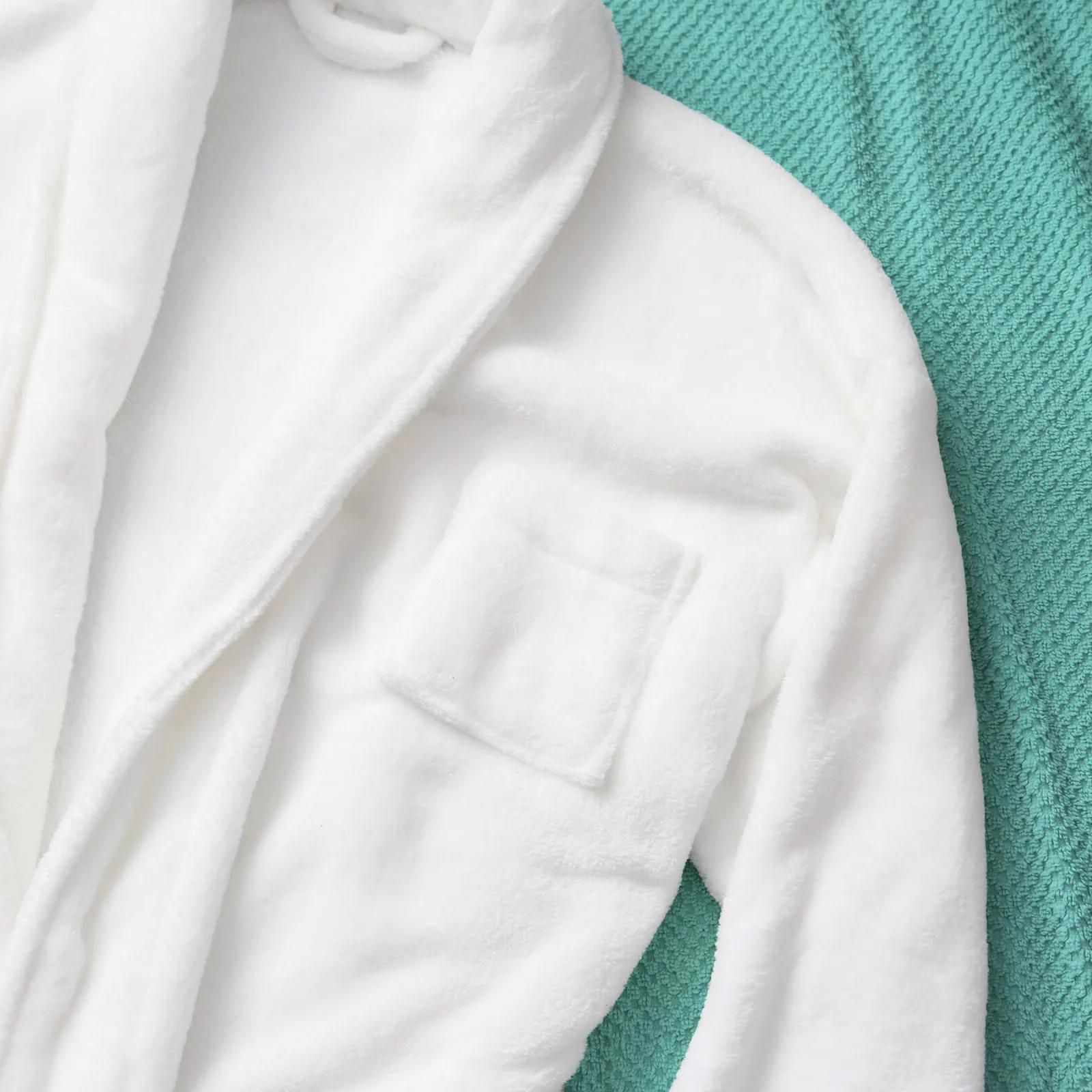 Bathrobe Coral Velvet Polyester - One Size - product view 3