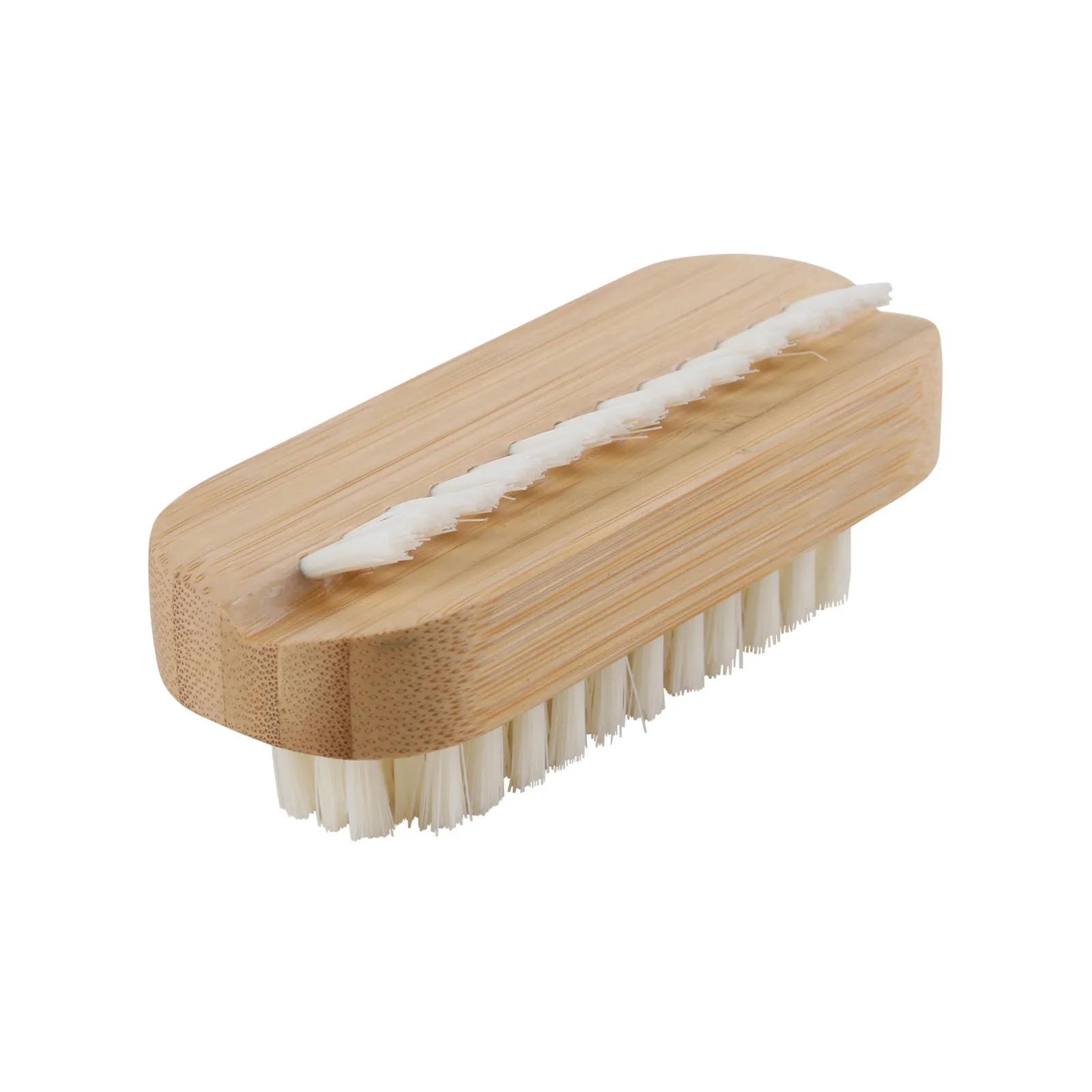 Nail Brush Bamboo Dual-Sided Design - 3.9 in - product view 6