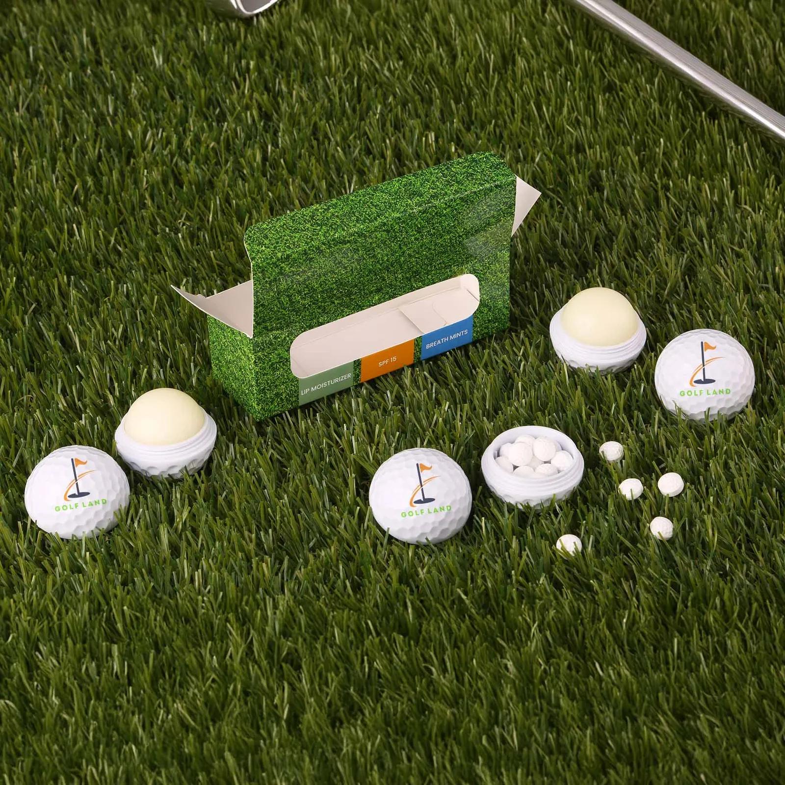 Golf Ball Set Lip Balm Mints SPF15 (3 Pack) - 4.6 x 1.5 in - product view 2