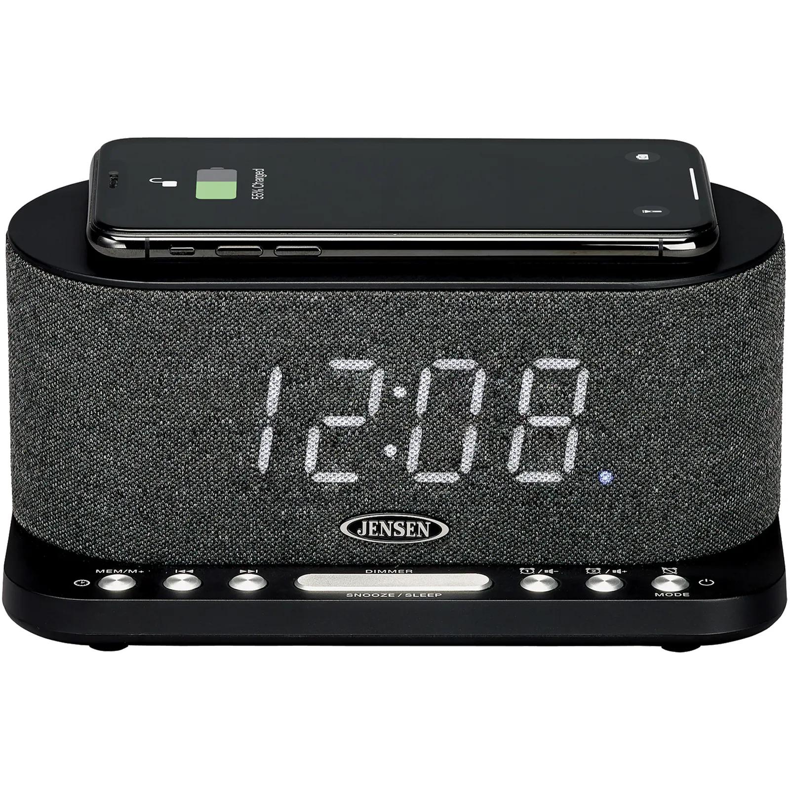 Alarm Clock Radio Dual Wireless Qi Charging FM
