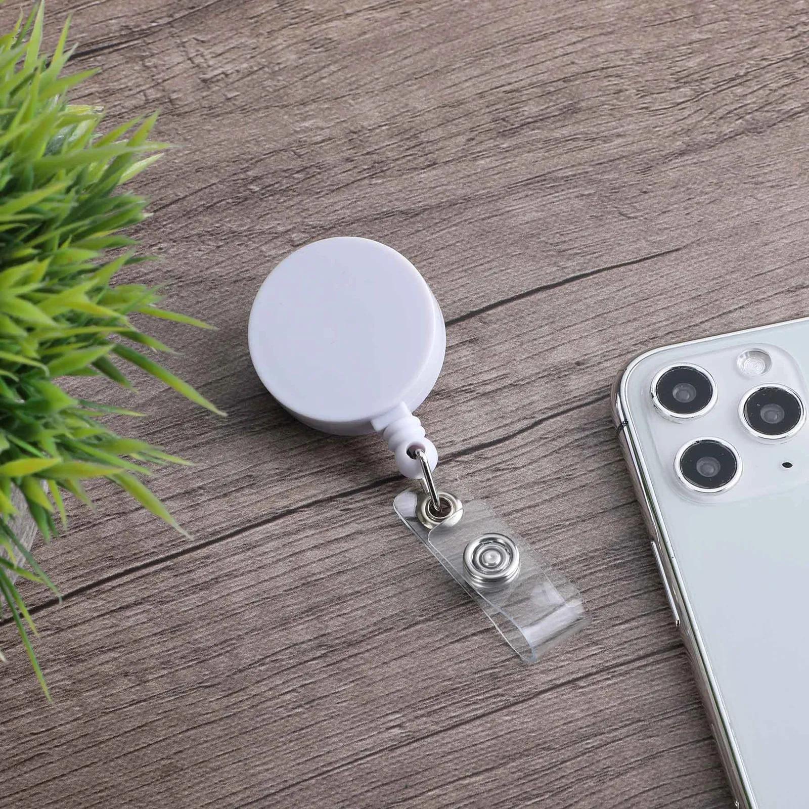 Badge Reel Round Retractable Swivel Clip - 28 in Cord - blank view 11