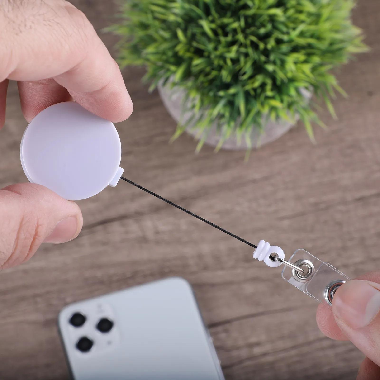 Badge Reel Round Retractable Swivel Clip - 28 in Cord - blank view 13