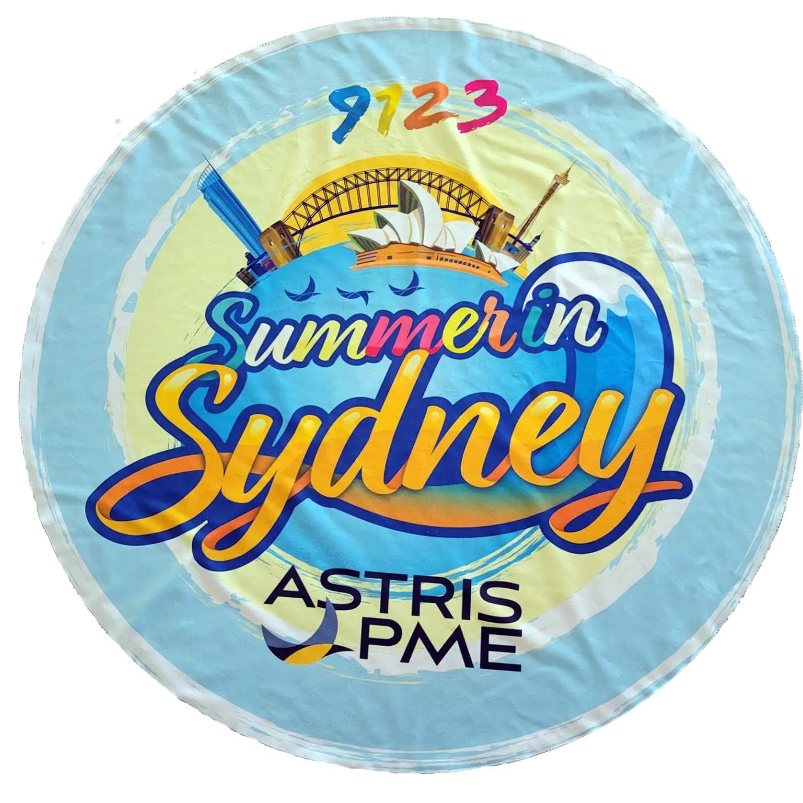 Beach Towel Round Microfiber No Fringe - 59 in DIA - product view 3