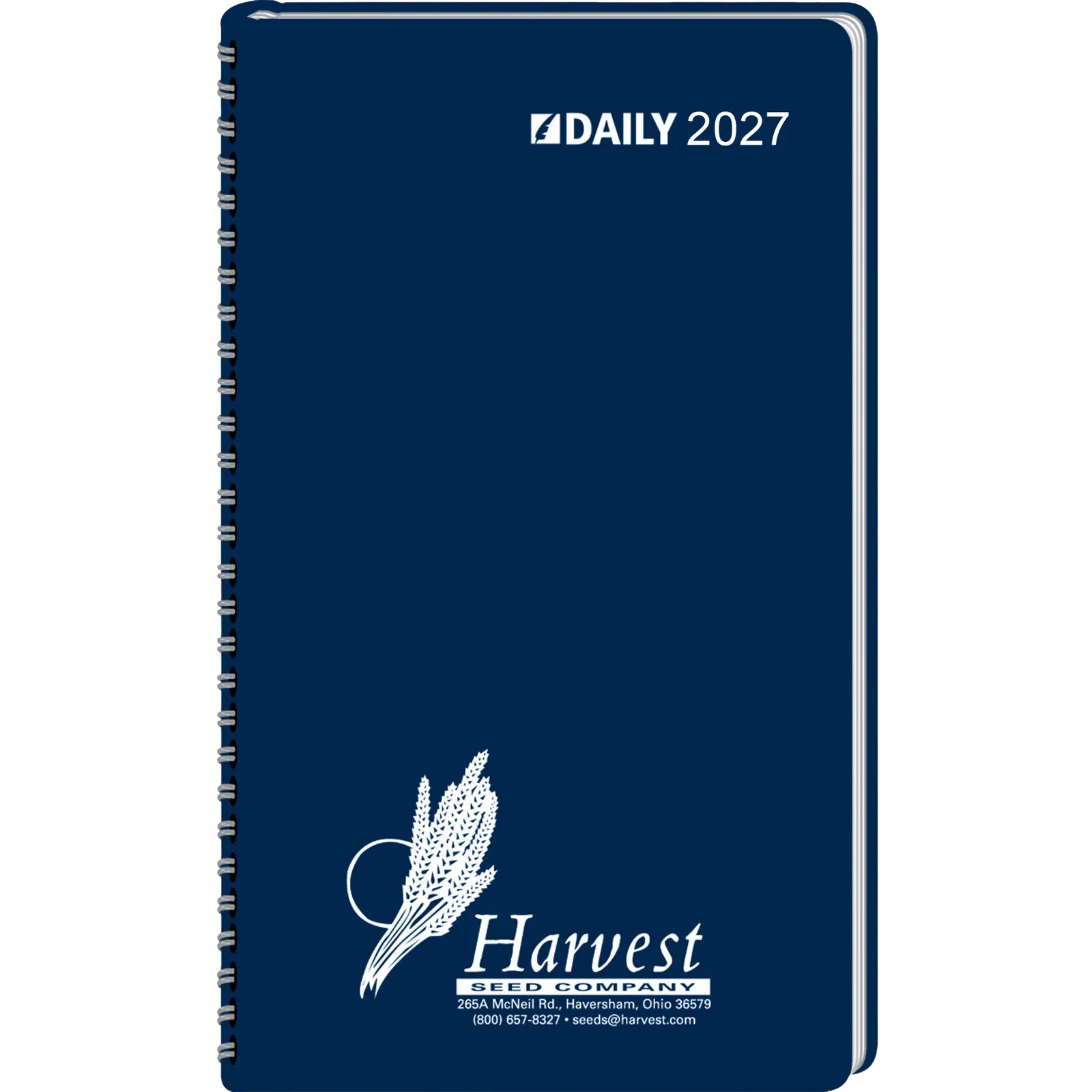 Desk Planner Ruled Daily Leatherette Wired - 5.75 x 8.3 in - product view 3