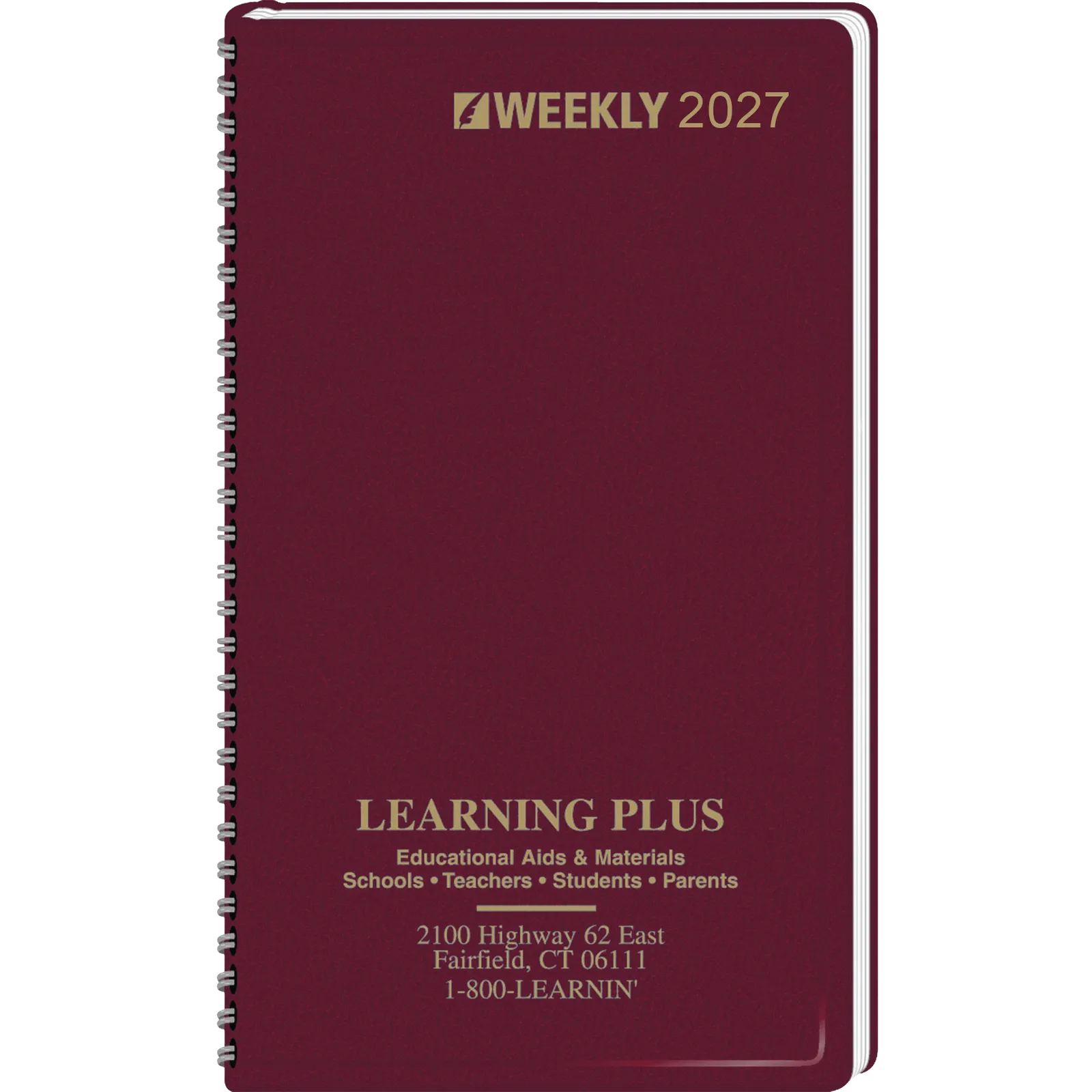 Weekly Planner Leatherette Wired Ruled - 5.5 x 8.4 in - product view 8